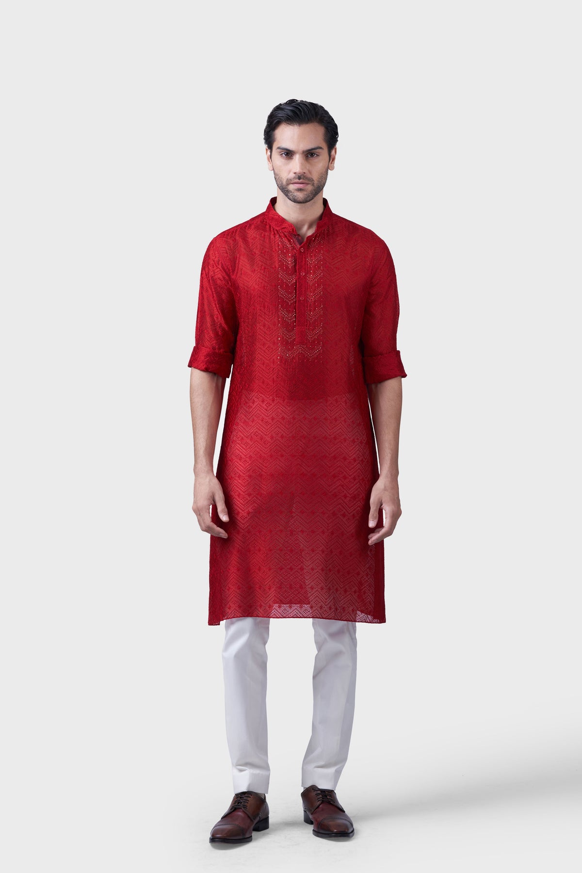 The Gilded Scarlet Kurta