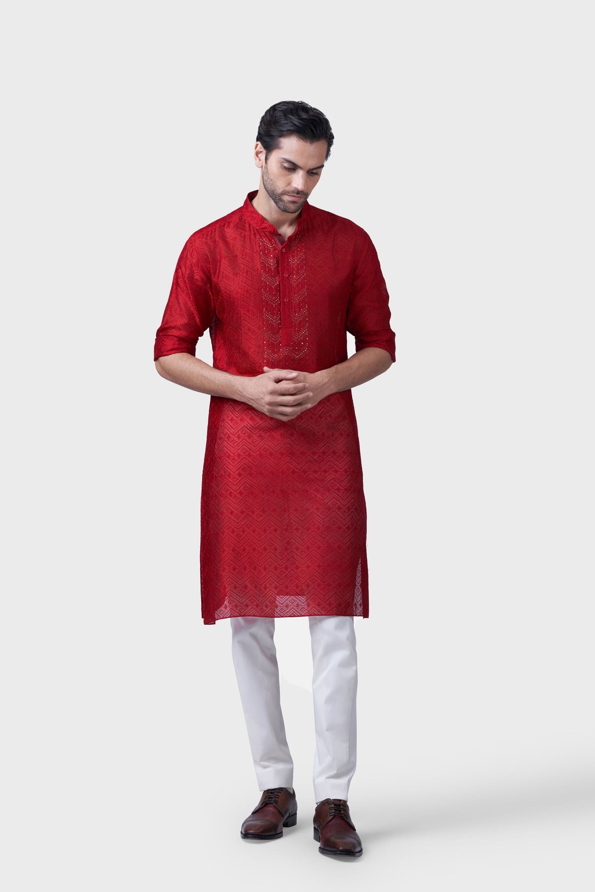 The Gilded Scarlet Kurta