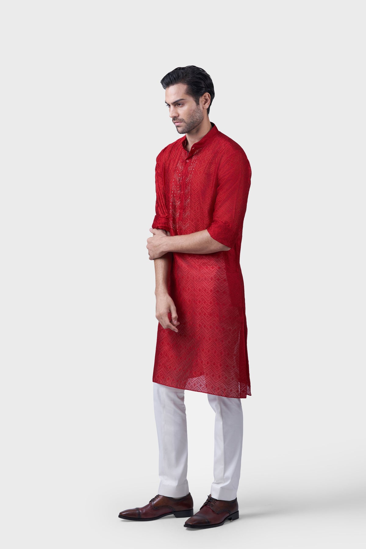 The Gilded Scarlet Kurta