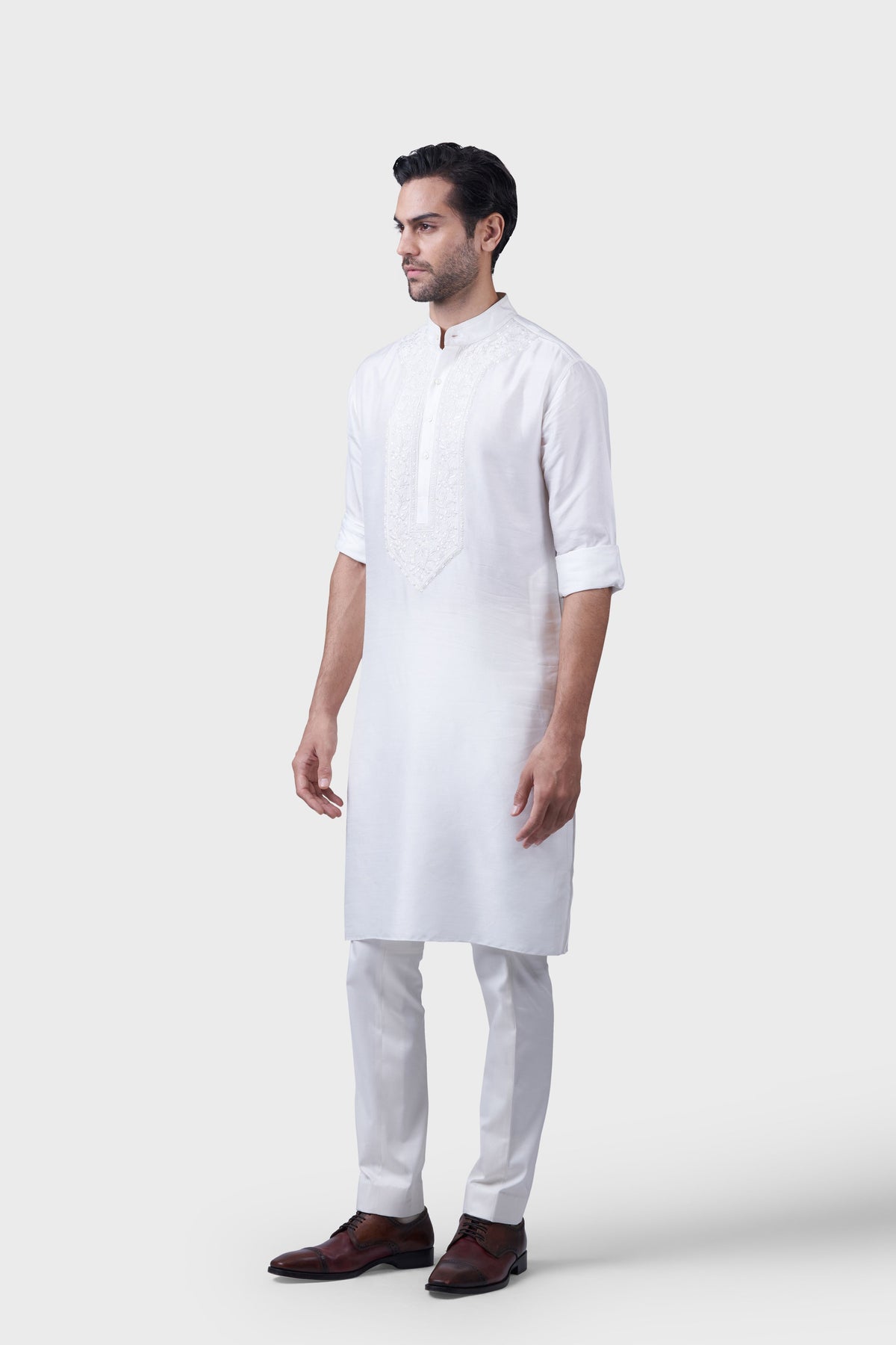 The Ivory Patti Yoke Kurta