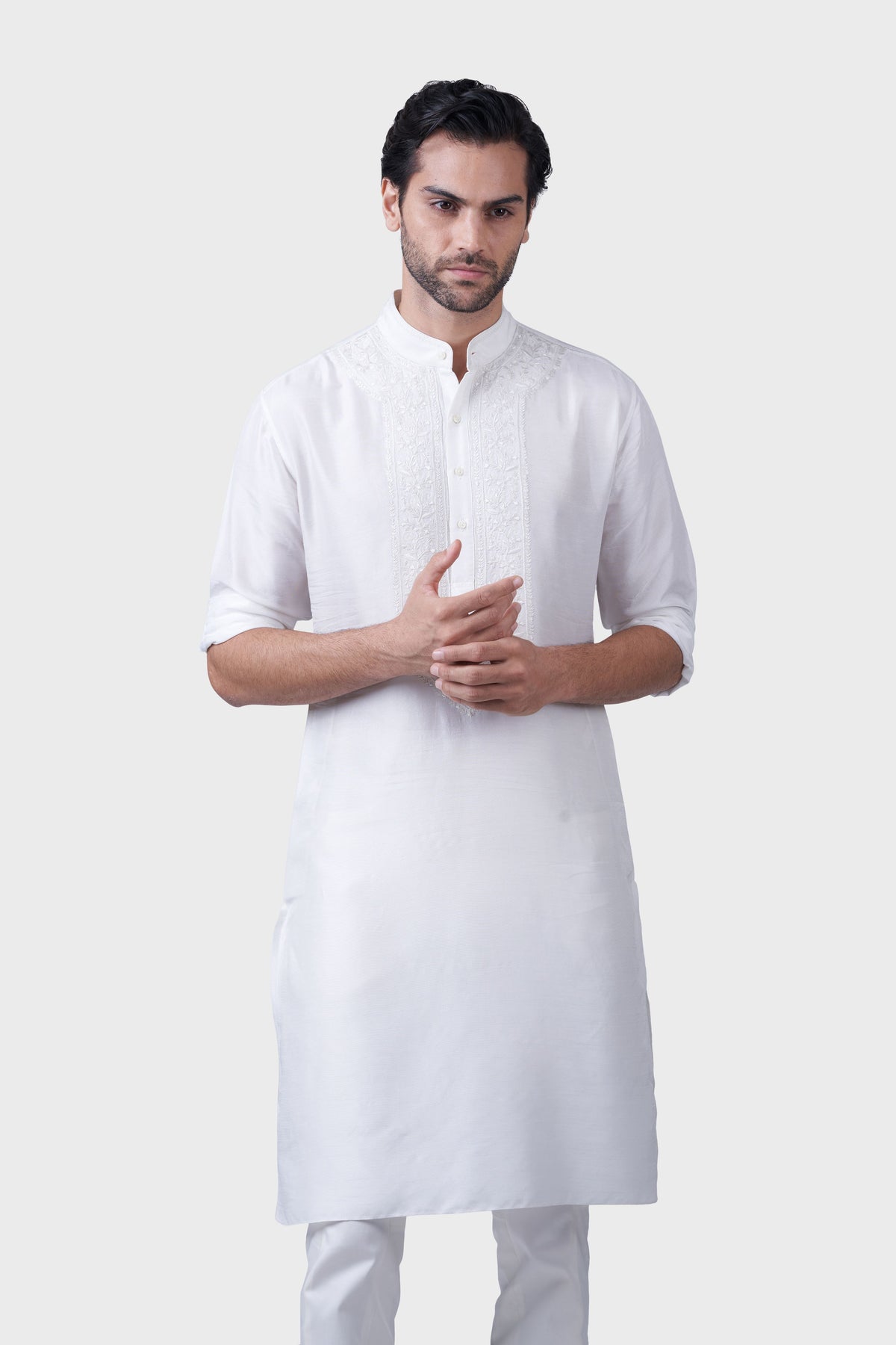 The Ivory Patti Yoke Kurta