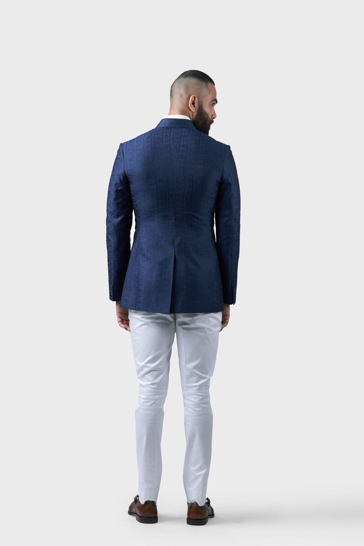 The Thread Textured Jacquard Bandhgala
