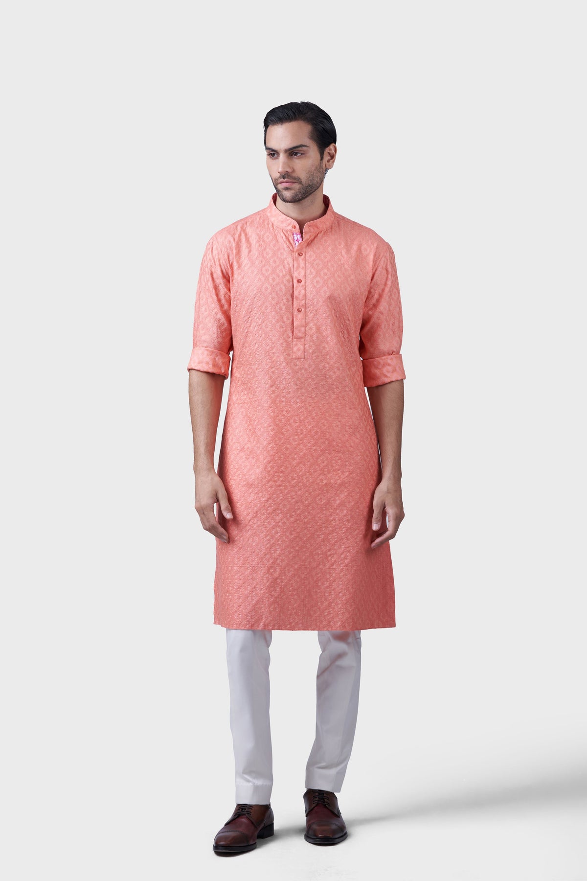 The Cantaloupe Textured Kurta