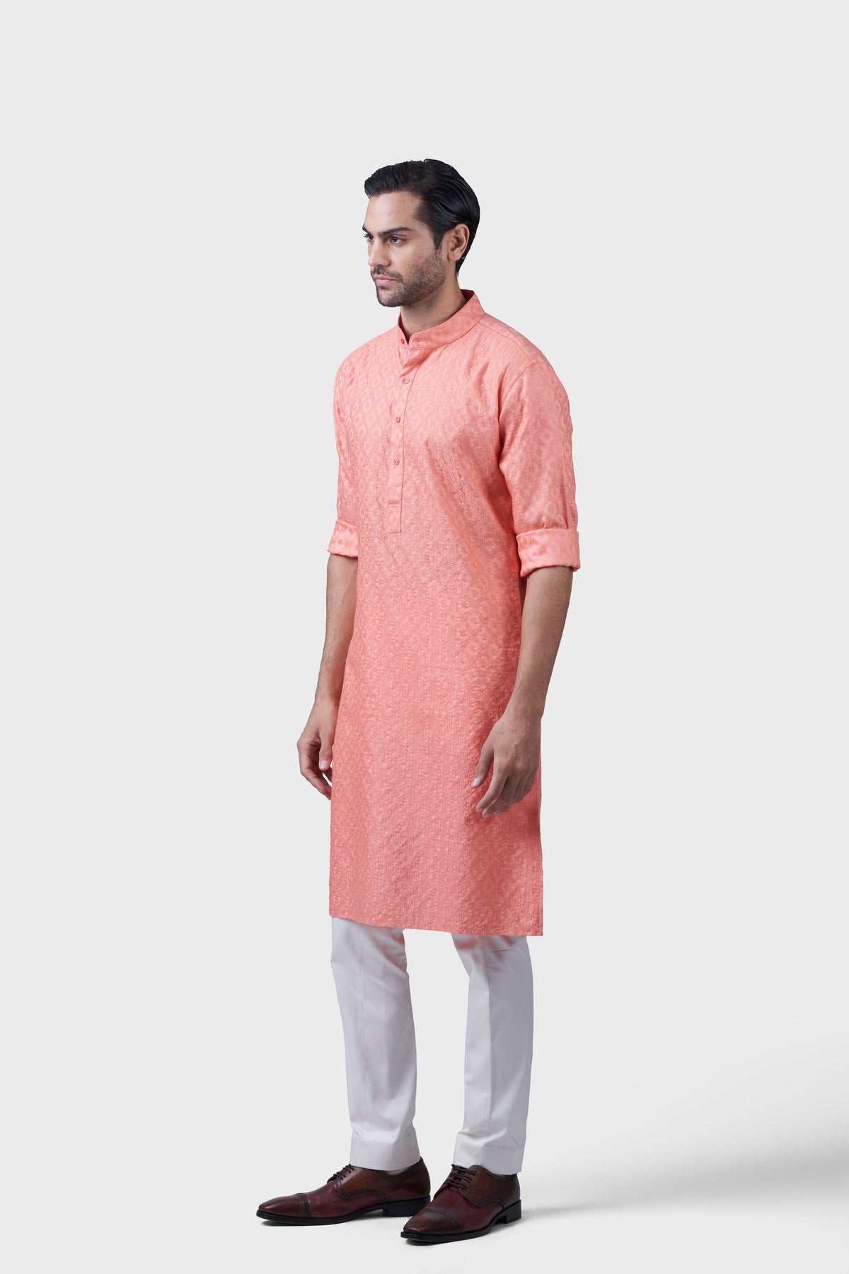 The Cantaloupe Textured Kurta