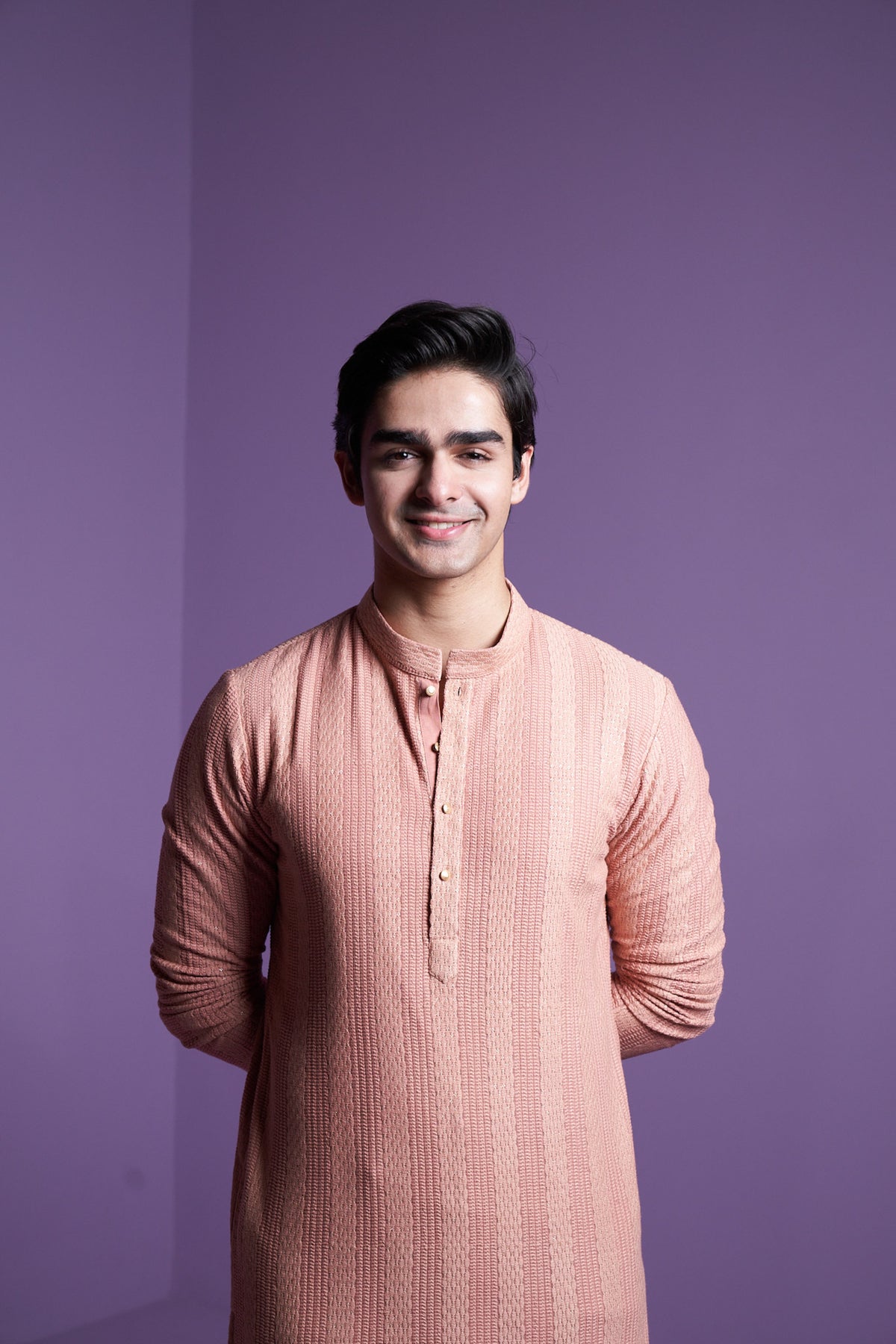 Salmon Pink Kurta Set