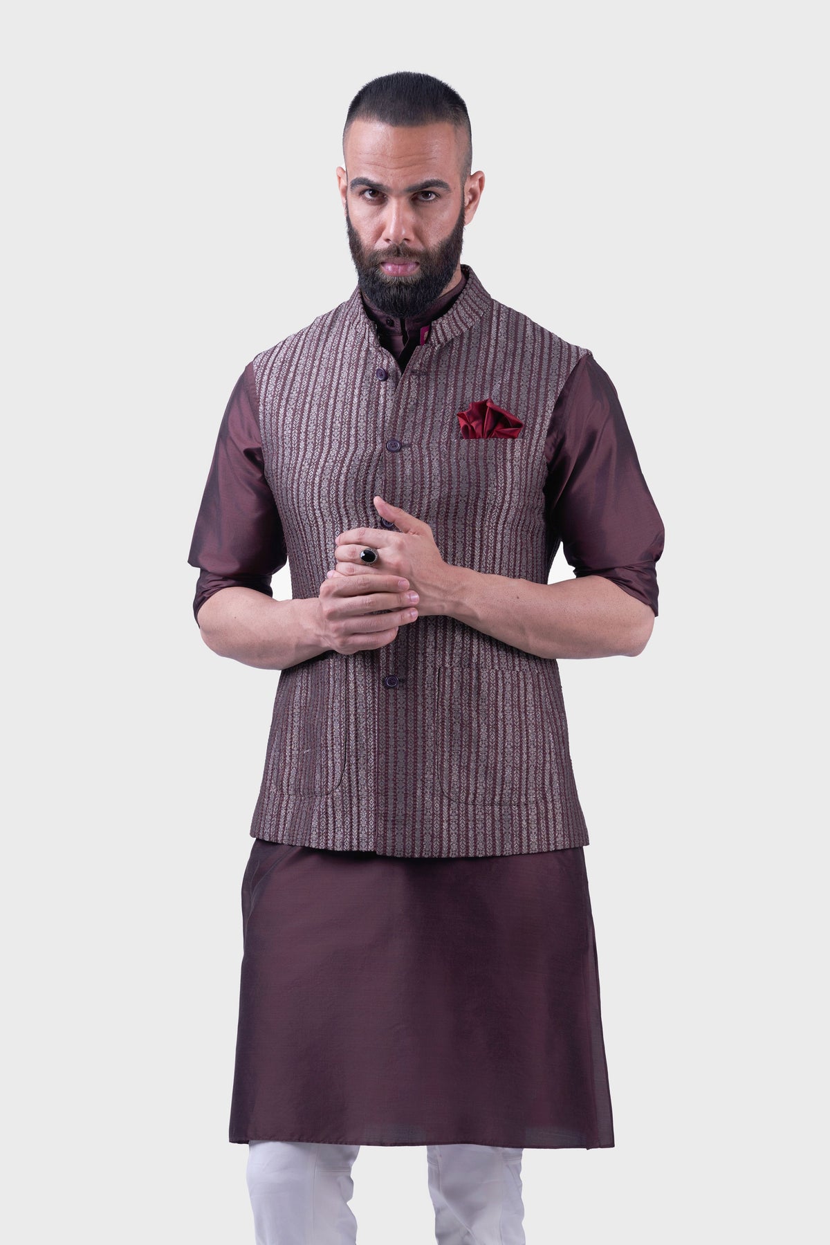 The Cinnamon Woven Waistcoat