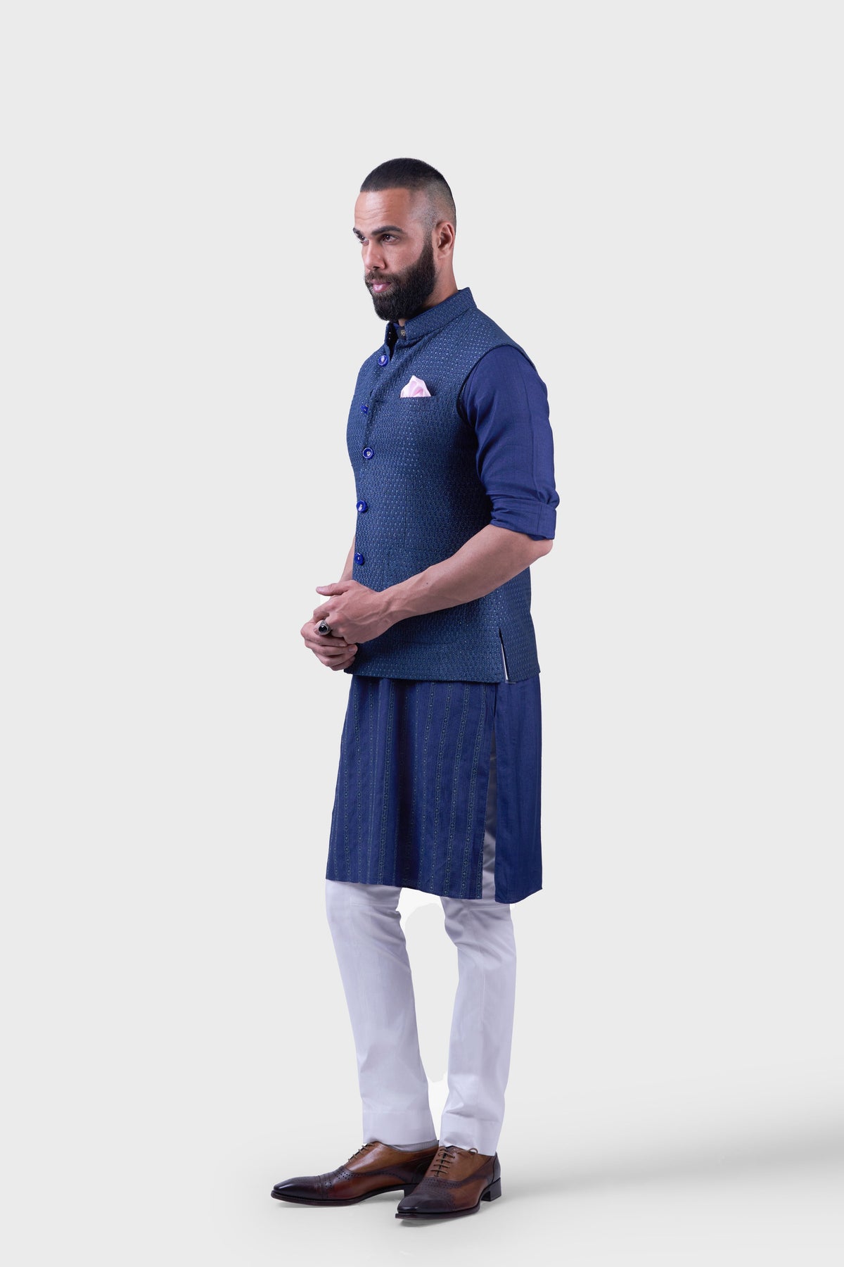 The Jodhpur Blue Waistcoat