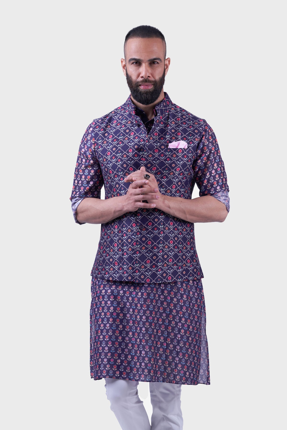 The Printed Jharokha Butti Waistcoat