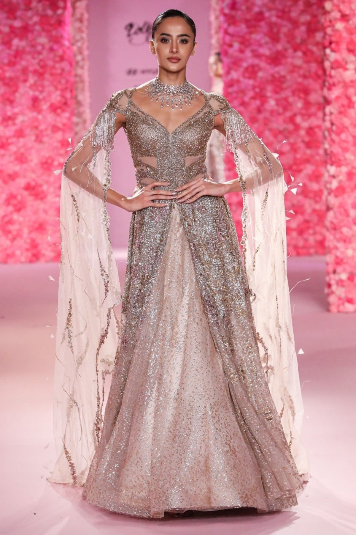 Elise Gold Lehenga Set