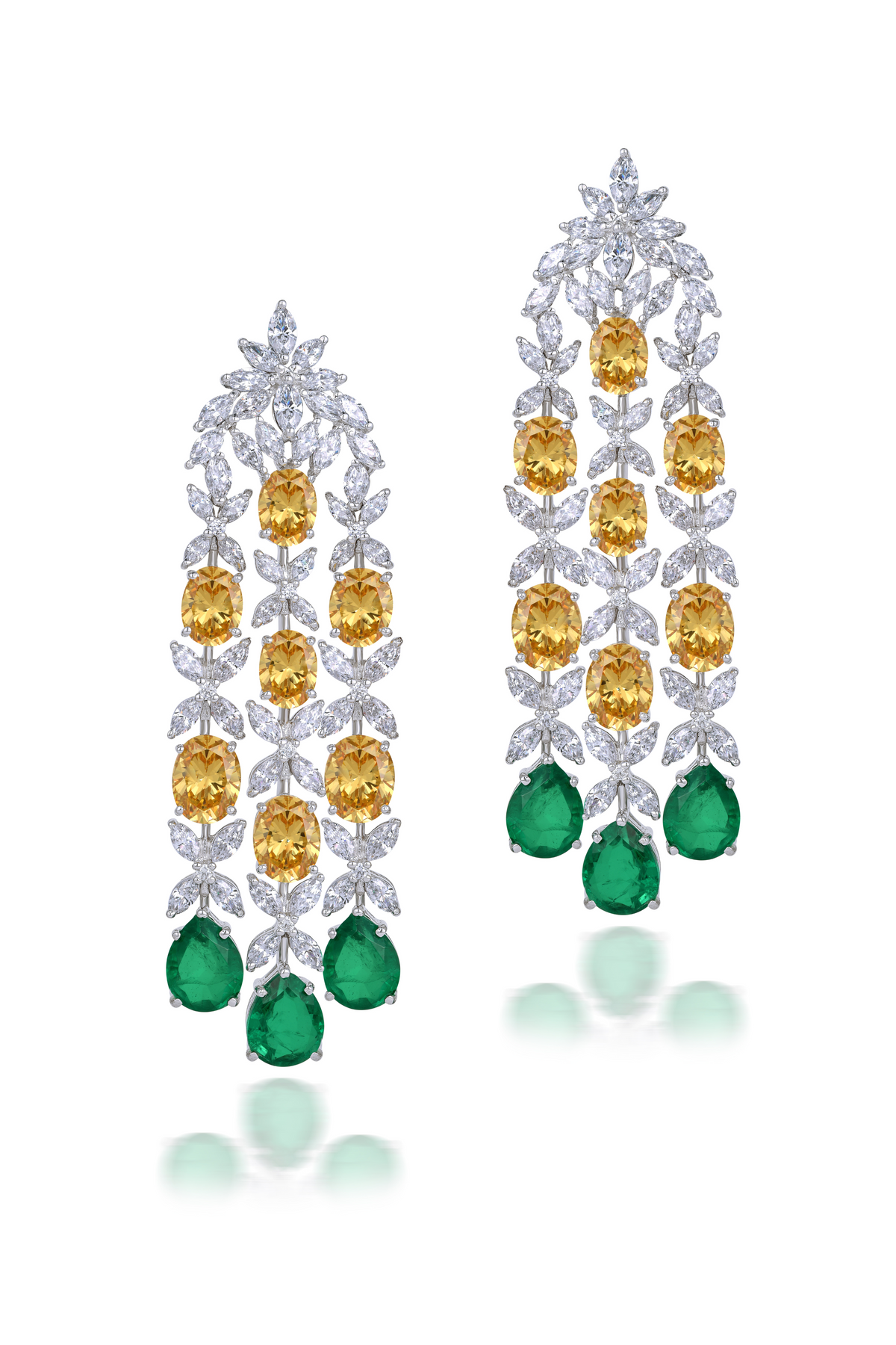 Pear Shaped Bridal Earrings