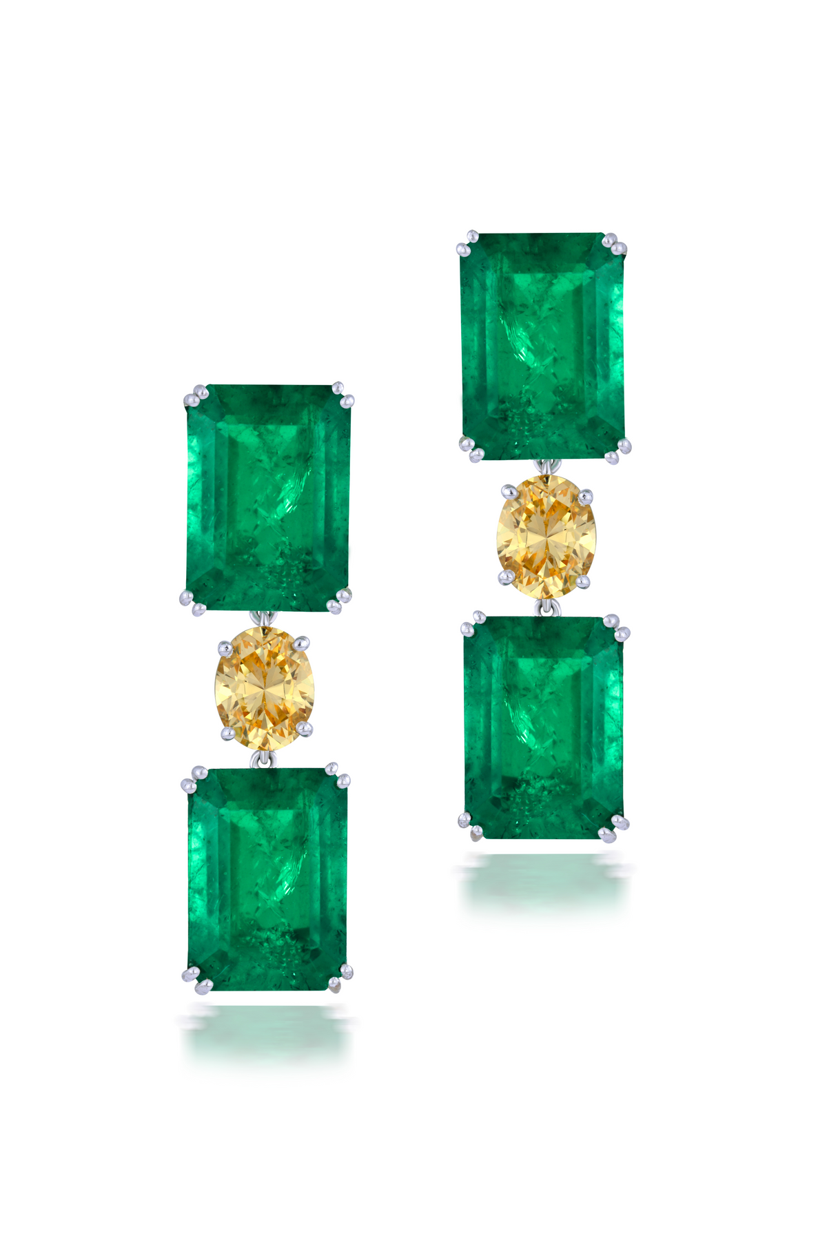 Cocktail Earrings In Green