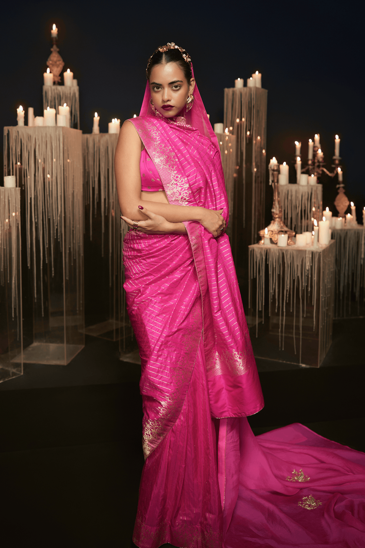 Femme Fatale Saree in Pink