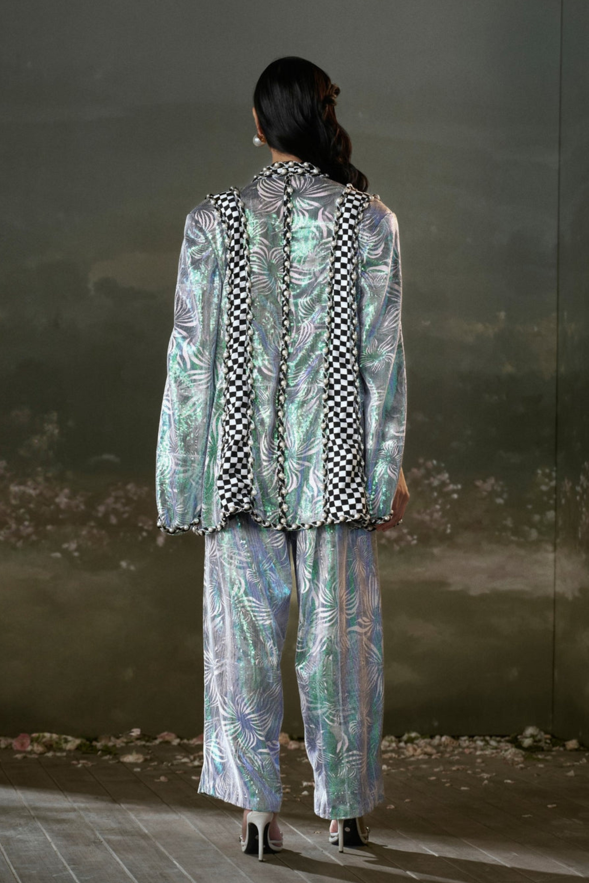 Printed Metallic Co-ord Set