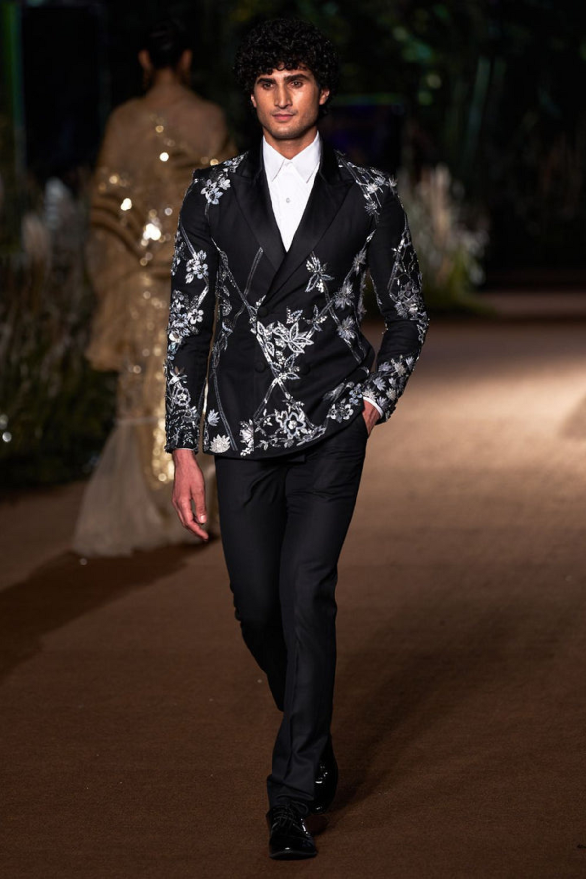 Acromatic Sunderbans Lattice Jacket Set