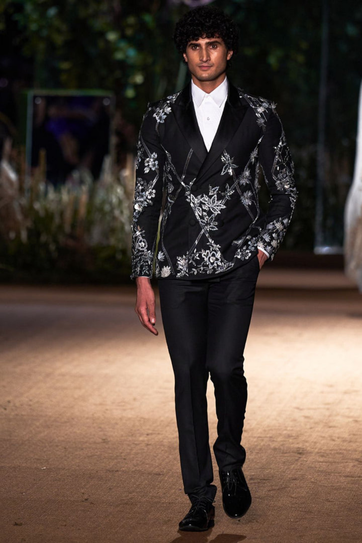Acromatic Sunderbans Lattice Jacket Set