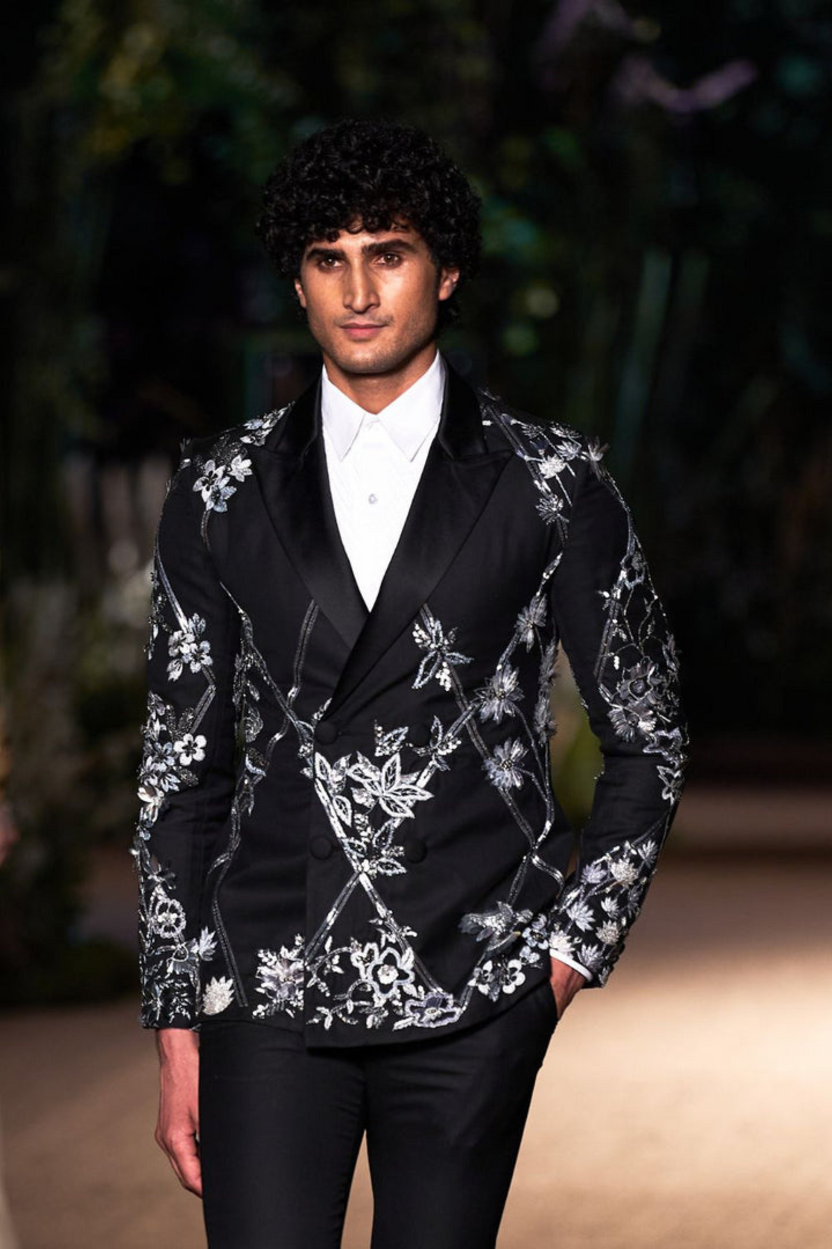 Acromatic Sunderbans Lattice Jacket Set