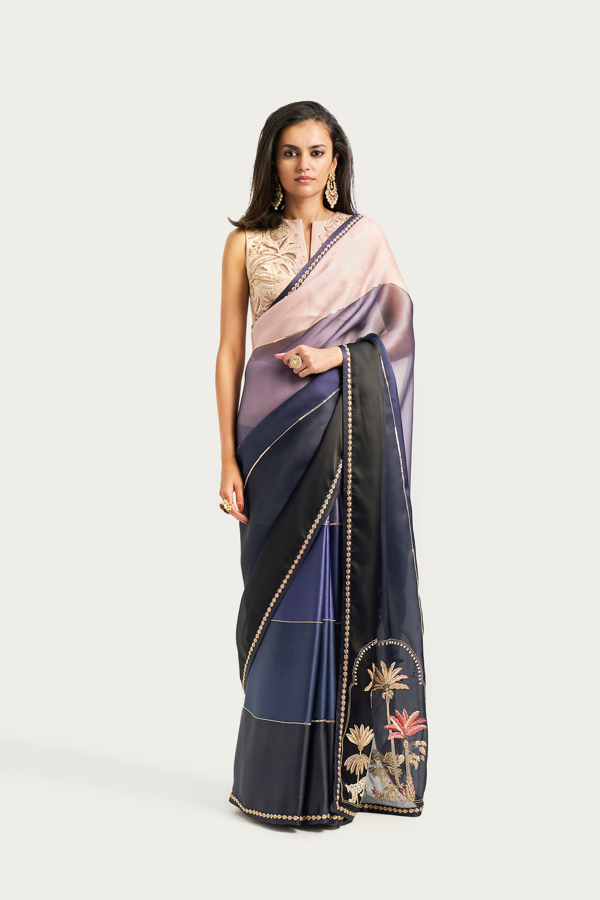 Meknes sapphire saree
