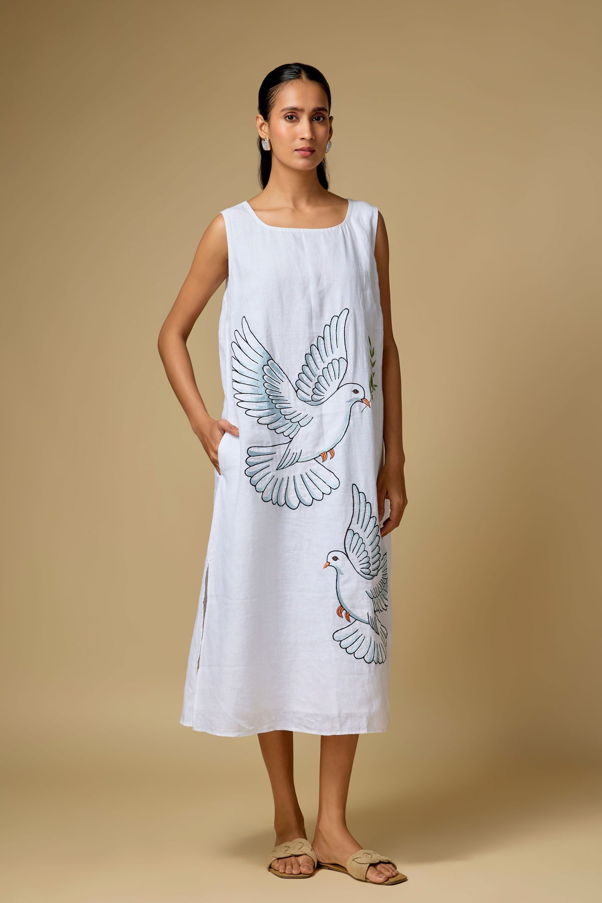 White Linen Dress