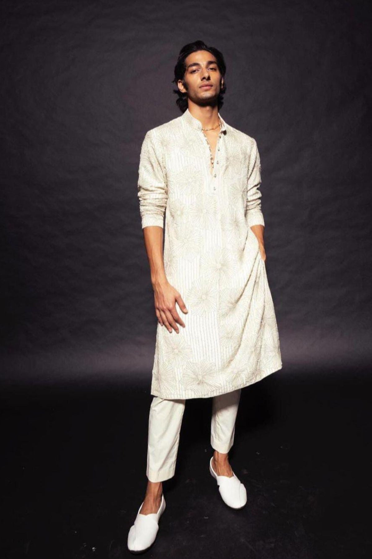 Vale Kurta Set in Ivory