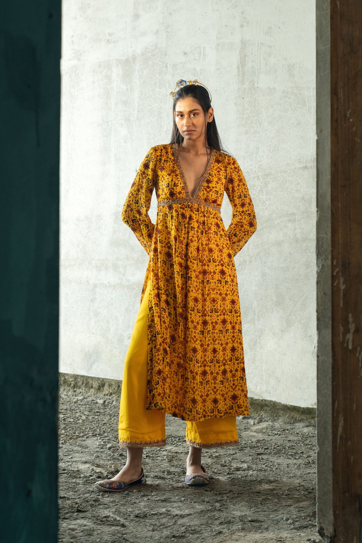 Jaal Printed Embellished Kurta Set
