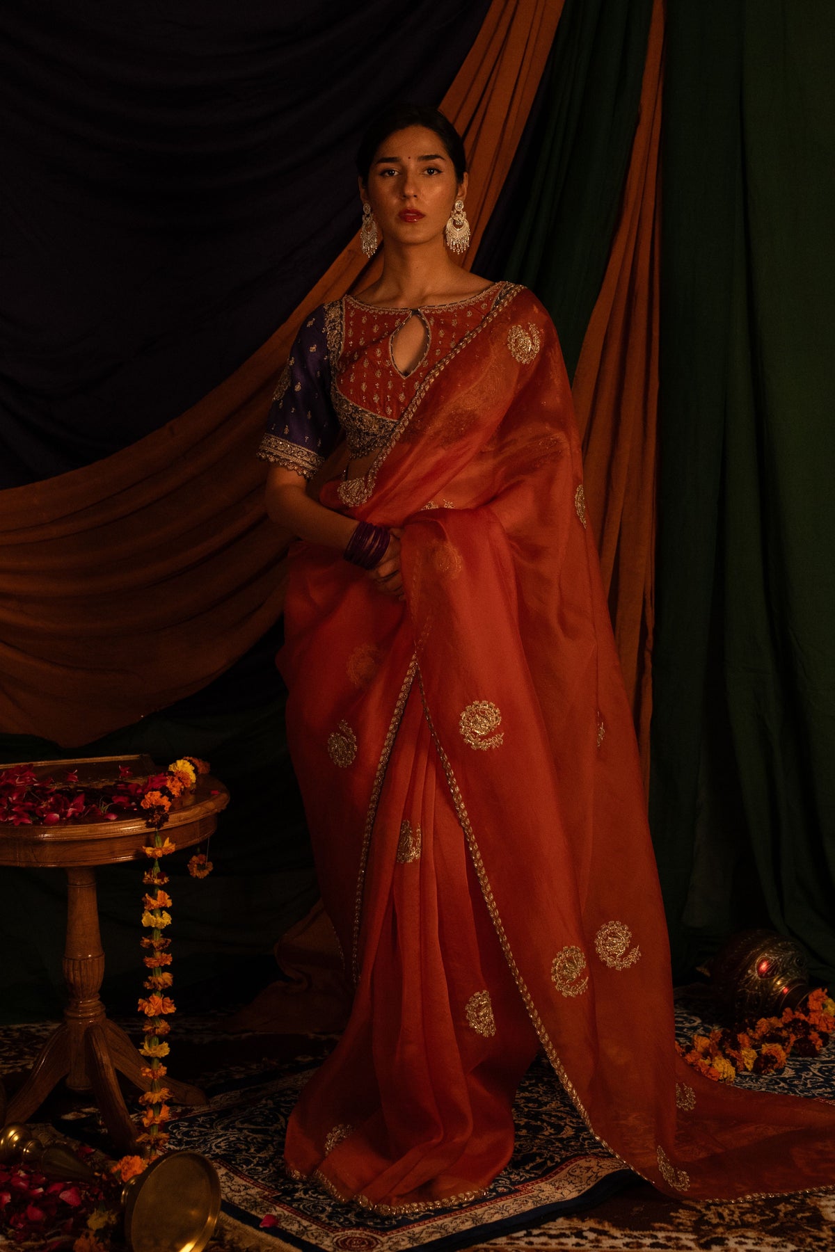 Kumkumi Kesar Saree Set