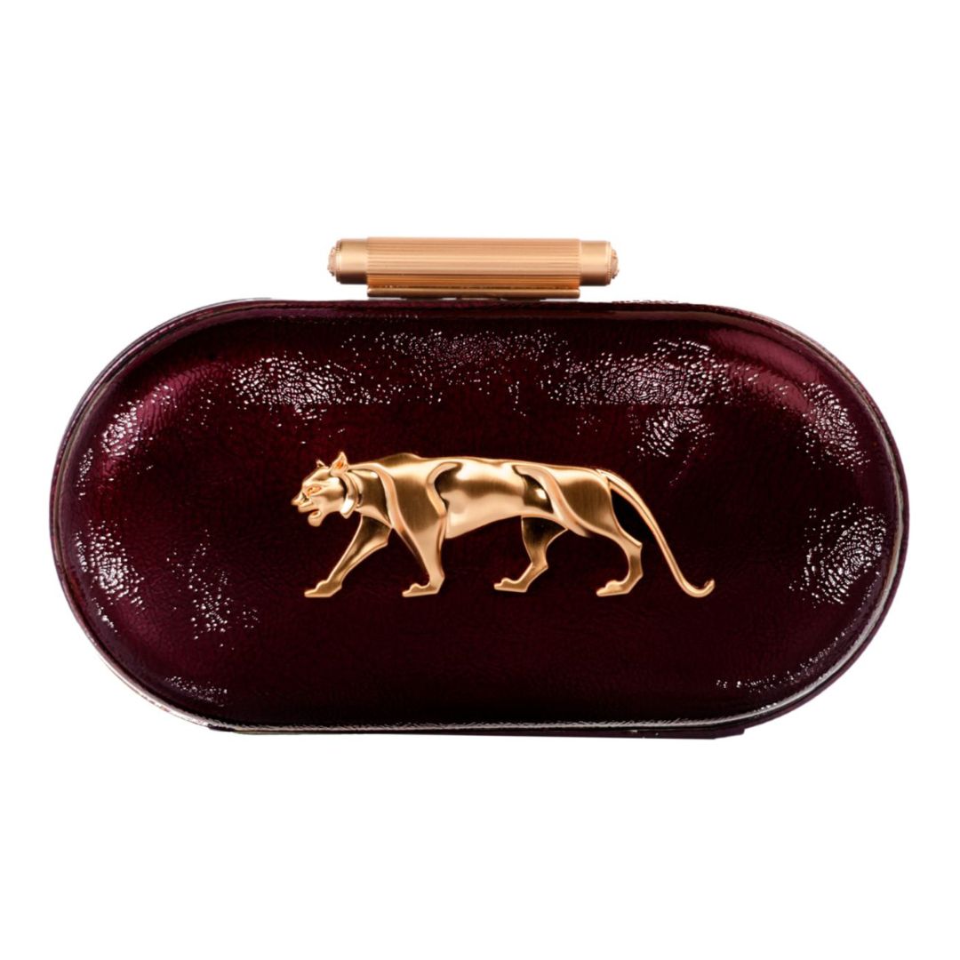 The Royal Bengal Minaudiere Edition 1.2 in Mulberry