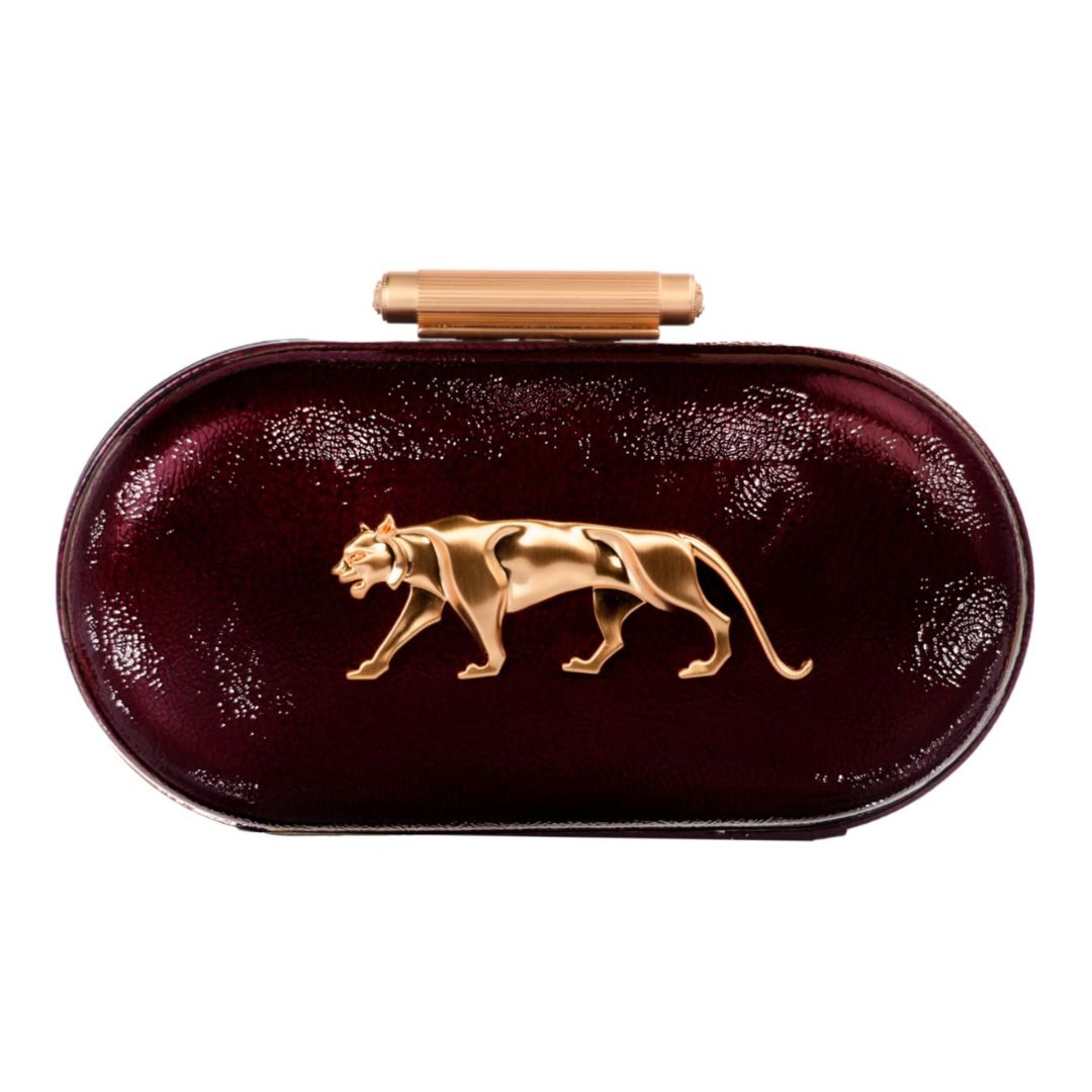 The Royal Bengal Minaudiere Edition in Mulberry Elahe