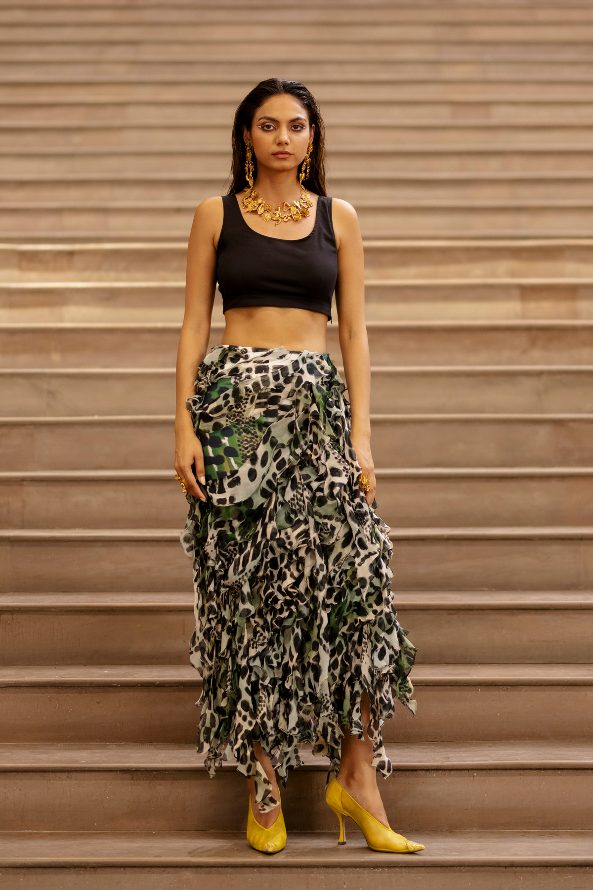 Ruffle Layered Skirt