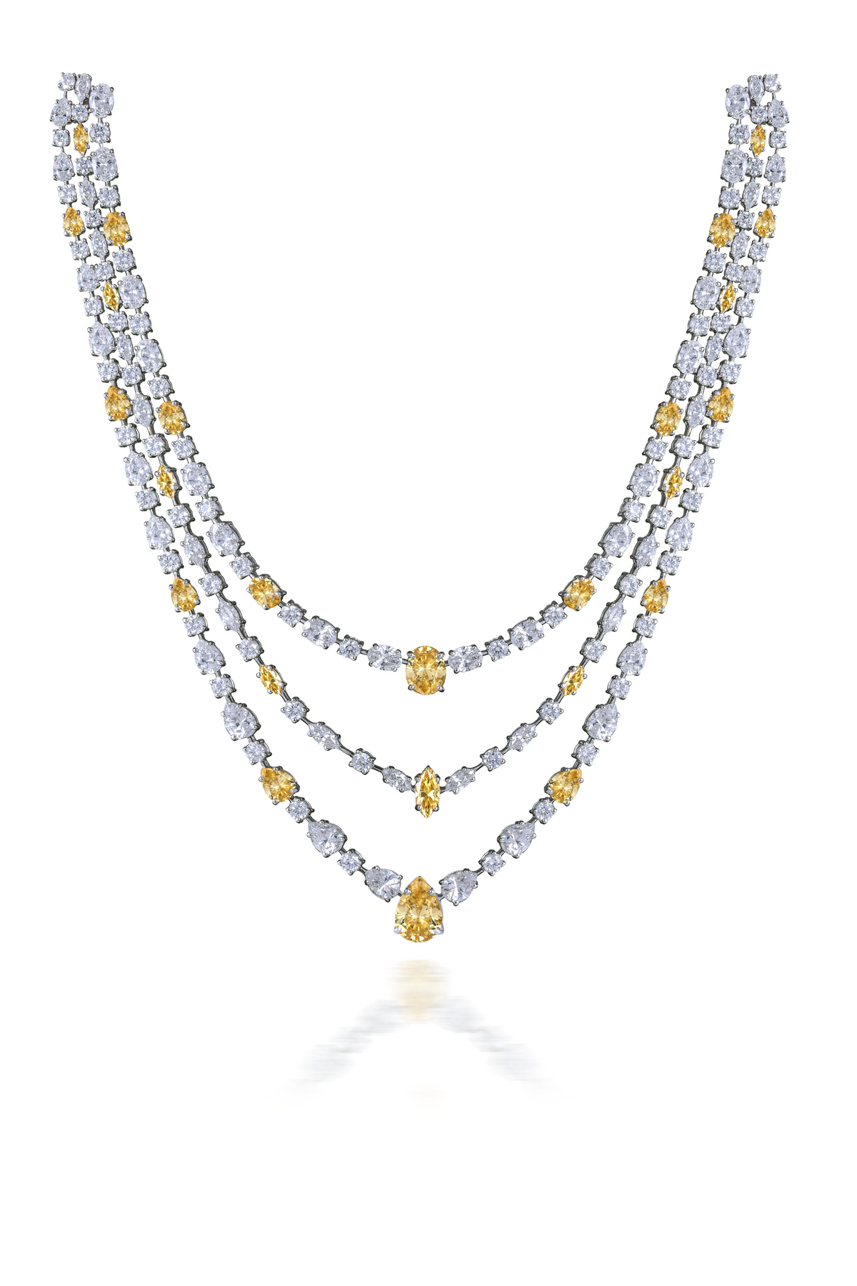 Bridal White &amp; Yellow Necklace