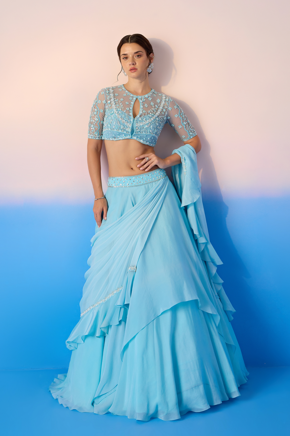 Sky Blue Lehenga Set
