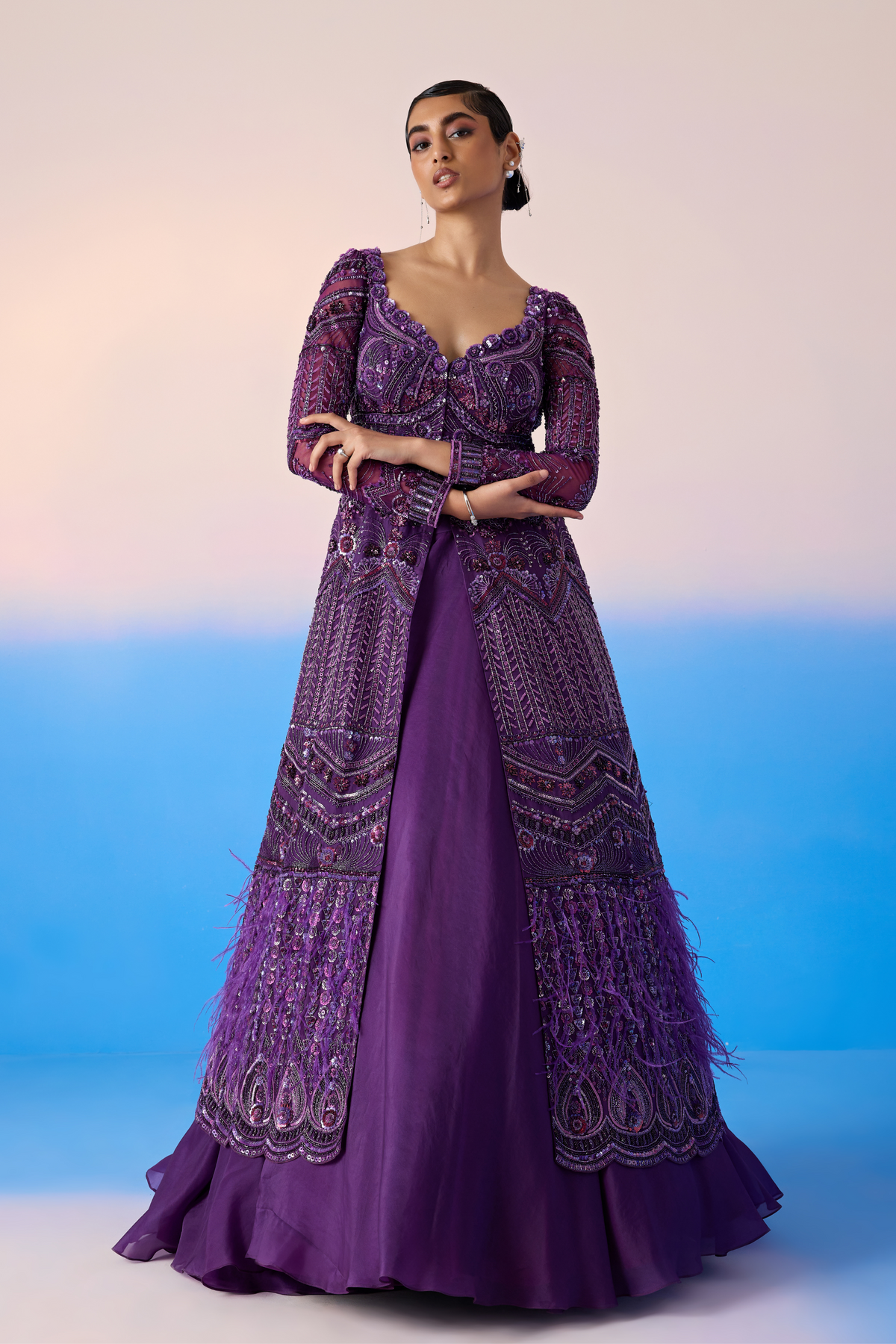 Midnight Purple Lehenga Set