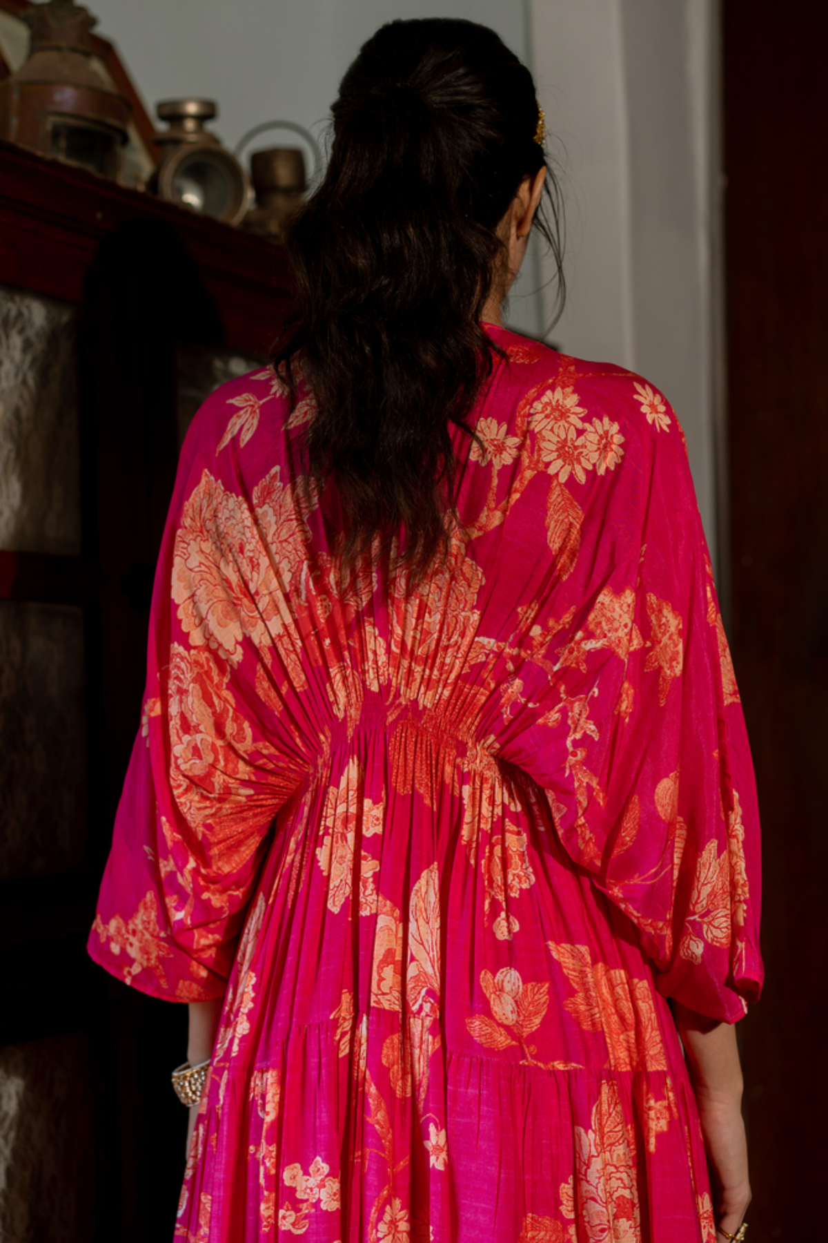 Flourishing Floral Jaal Kaftan Set