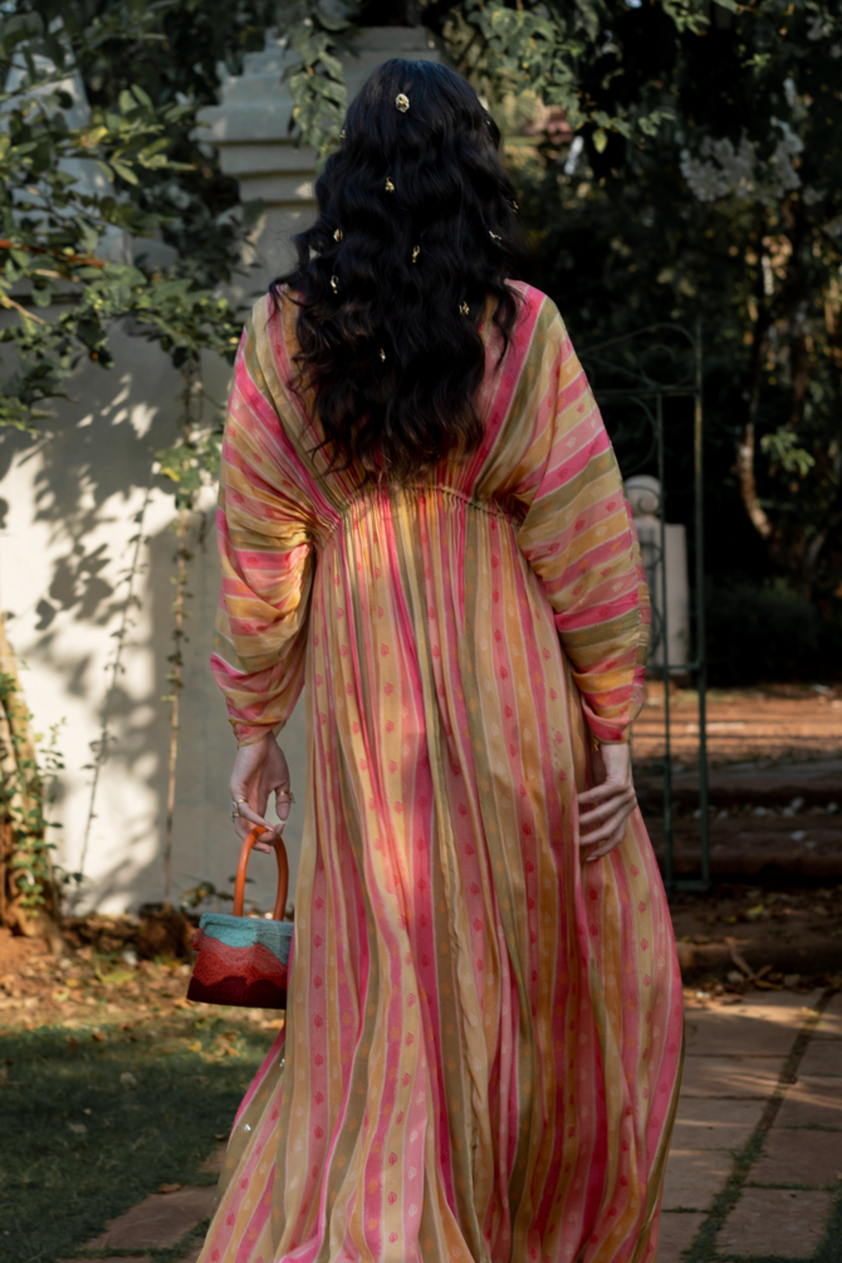 Vintage Stripe Kaftan Set