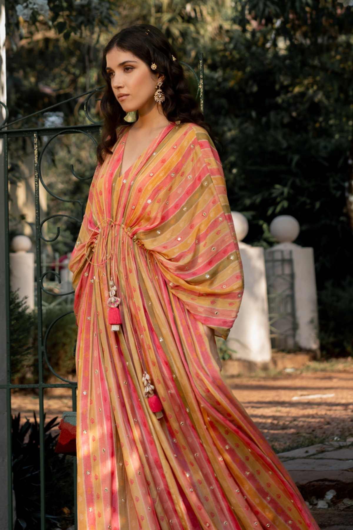 Vintage Stripe Kaftan Set