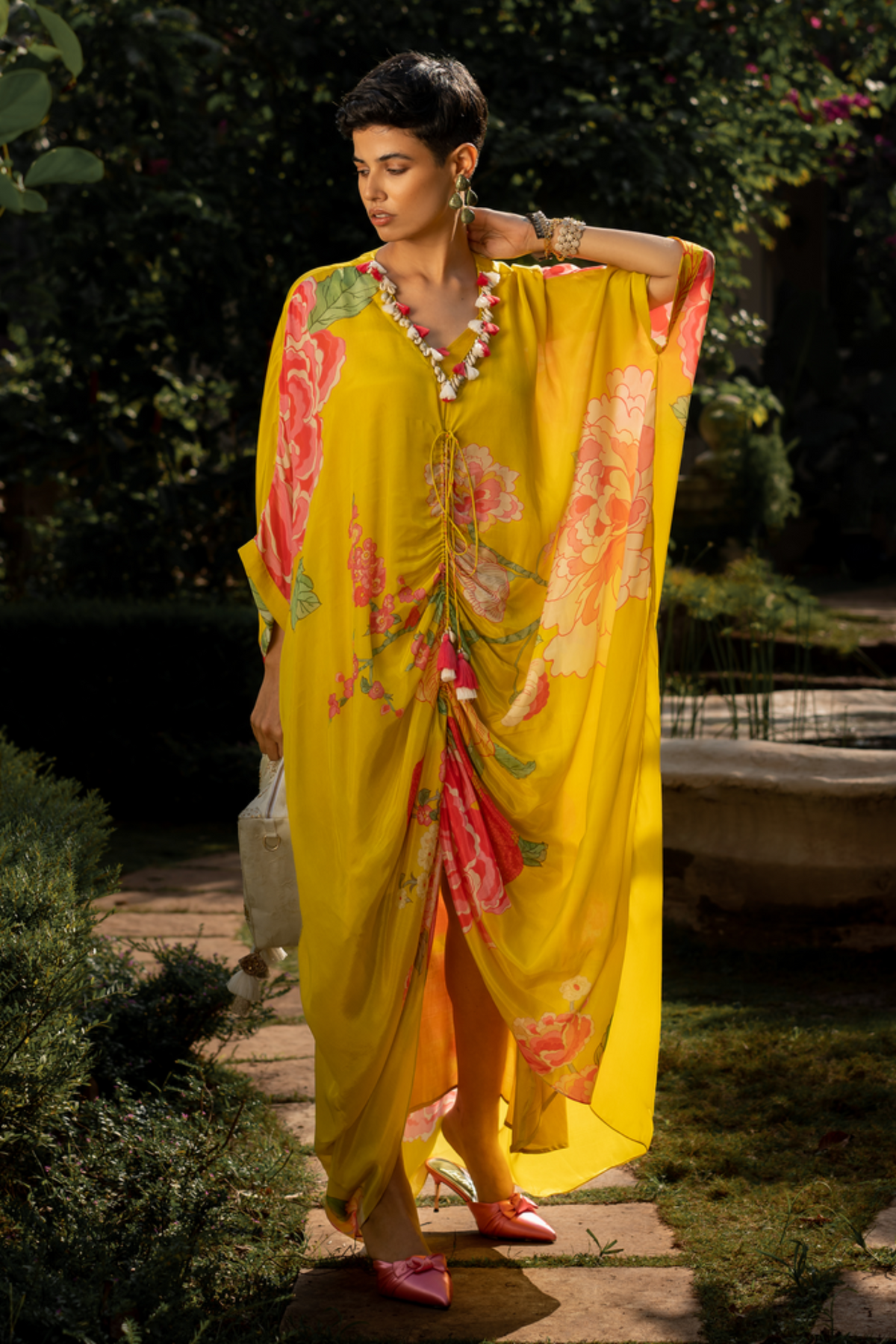 Refreshing Floral Kaftan Set