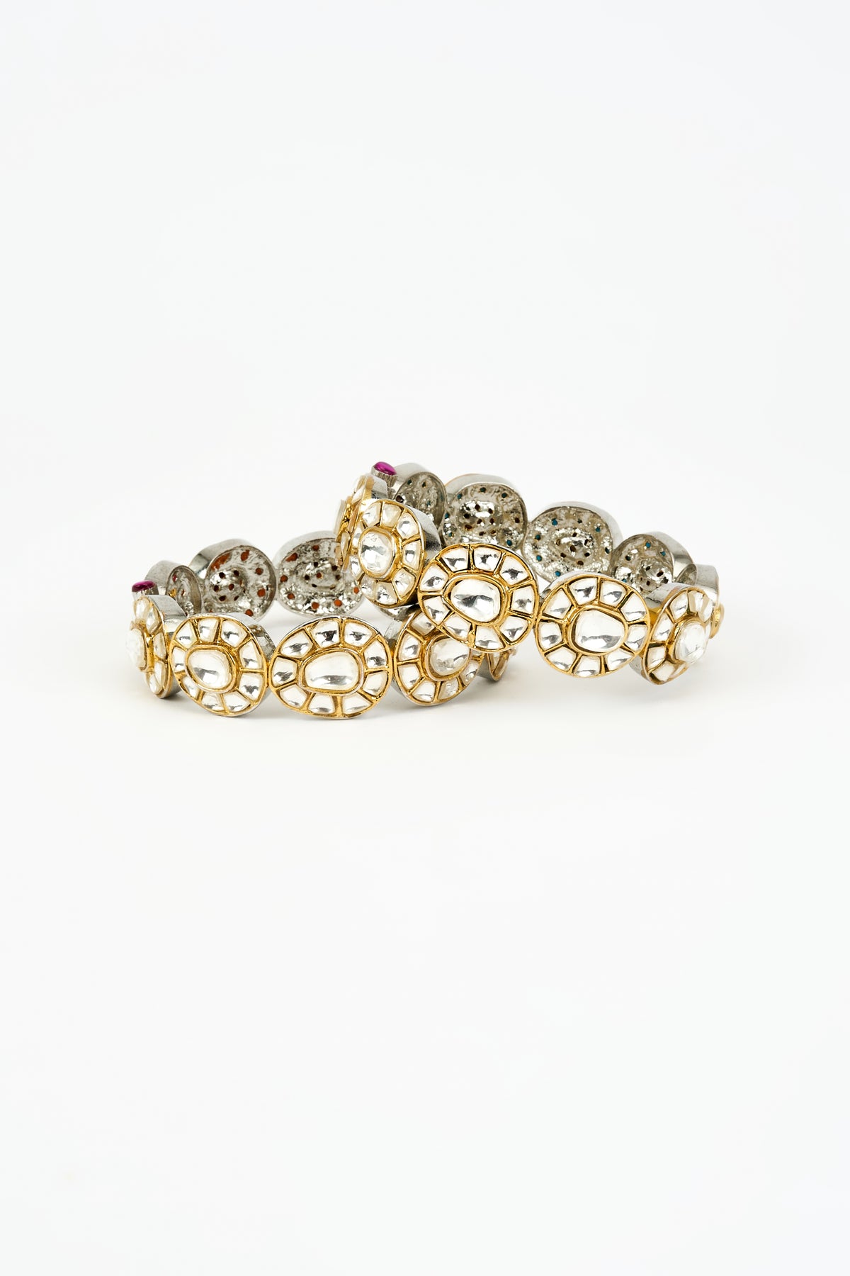 Saadgi Silver Gold Pair of Bangles