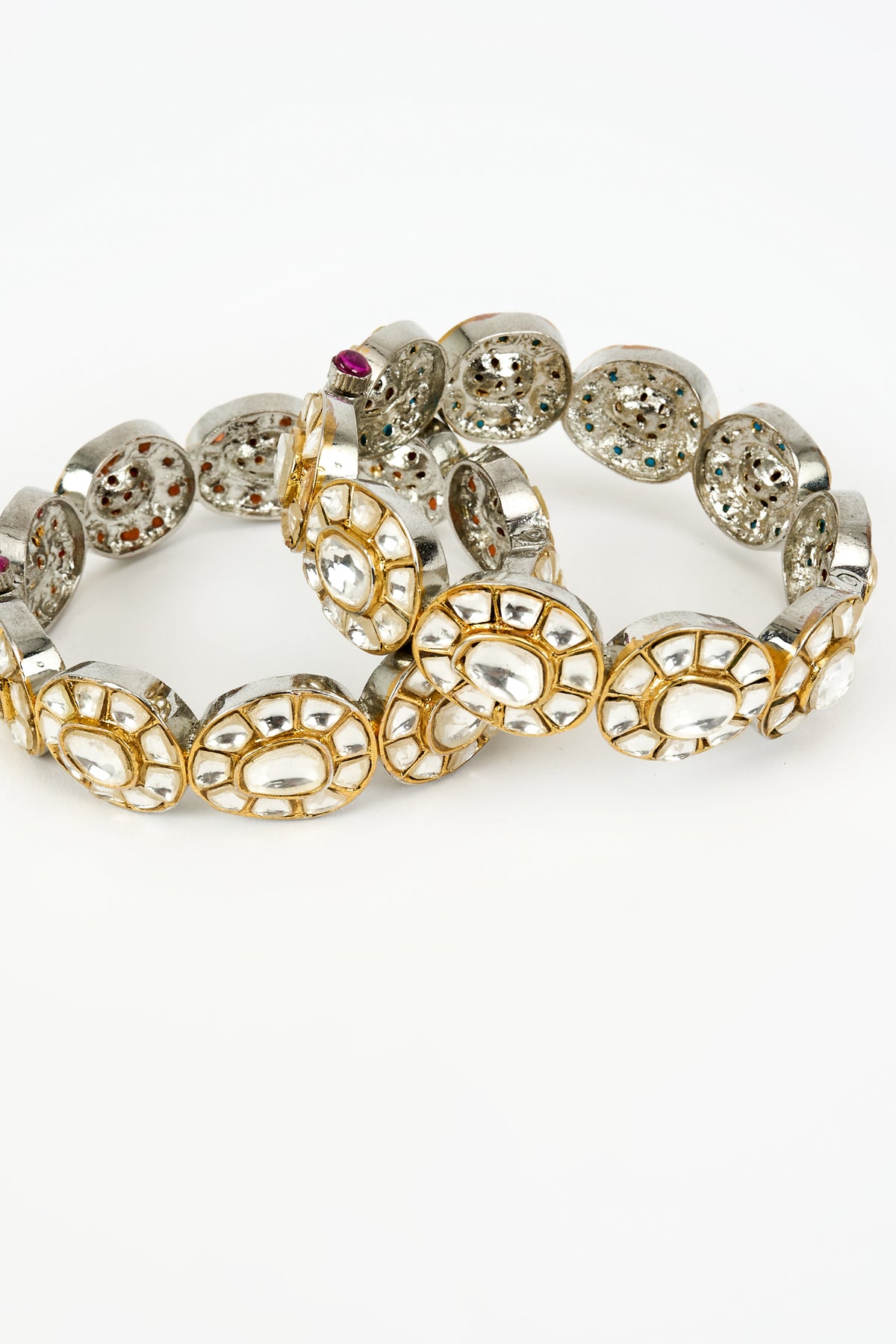 Saadgi Silver Gold Pair of Bangles