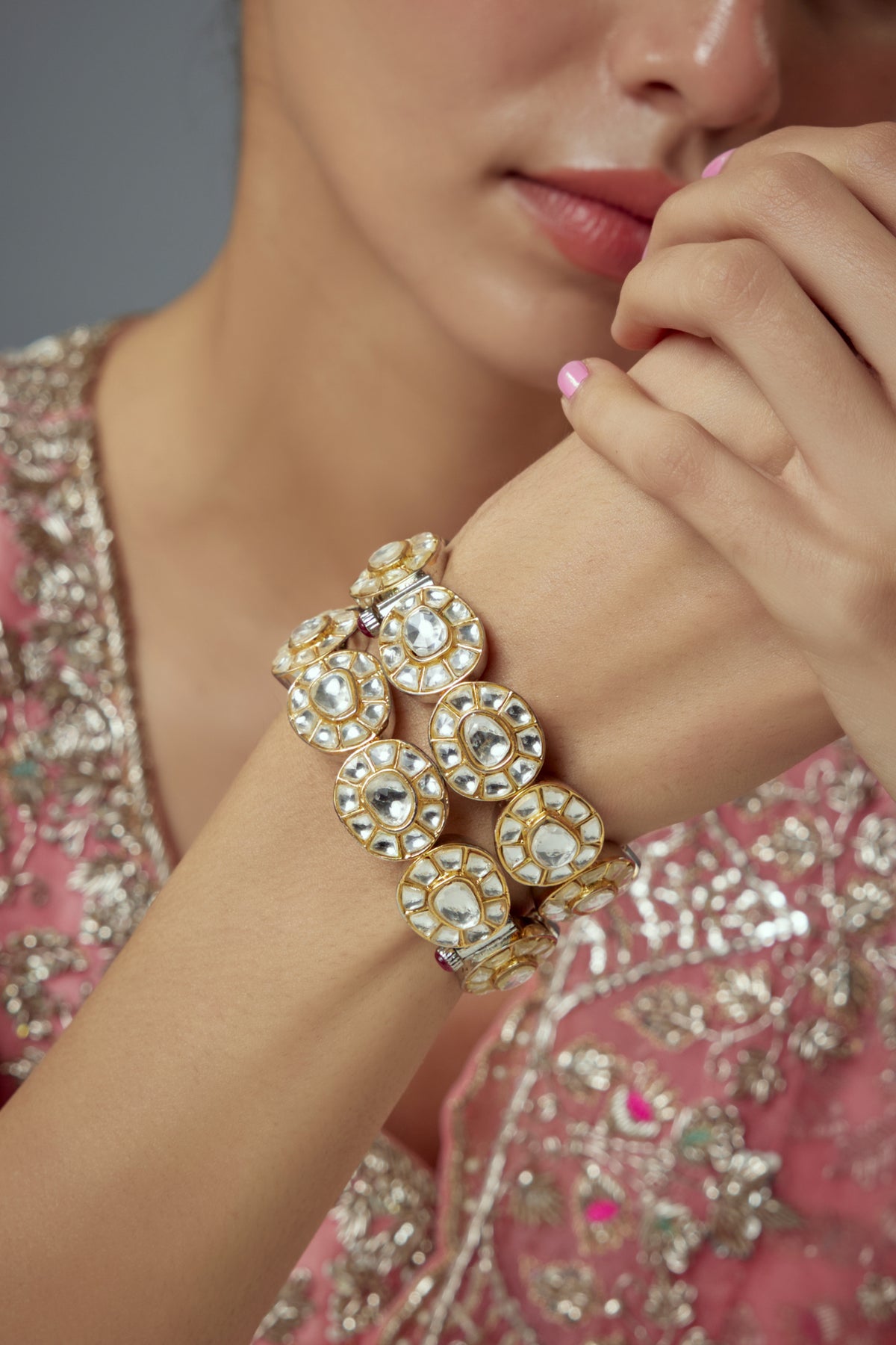 Saadgi Silver Gold Pair of Bangles