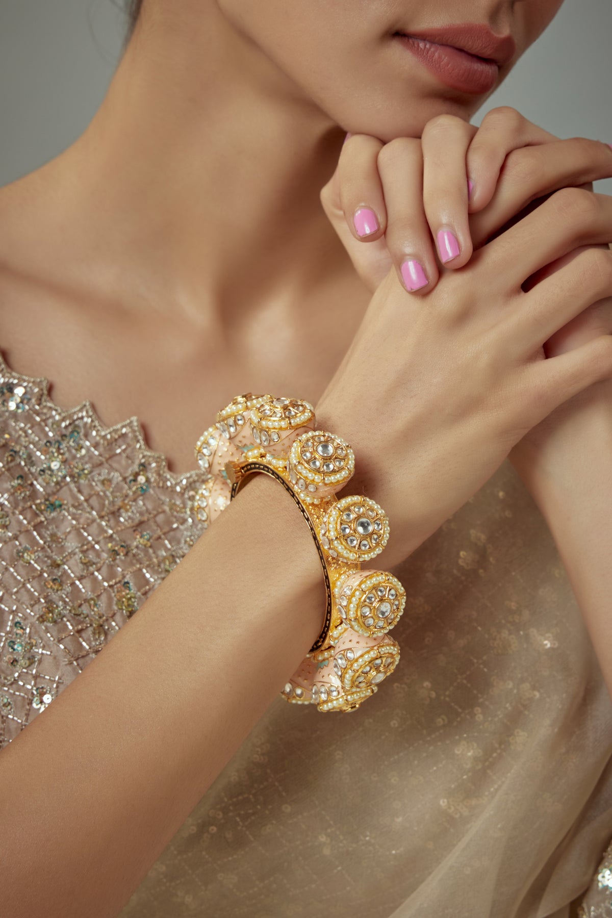 Florence Gold Plated Peach Bangle