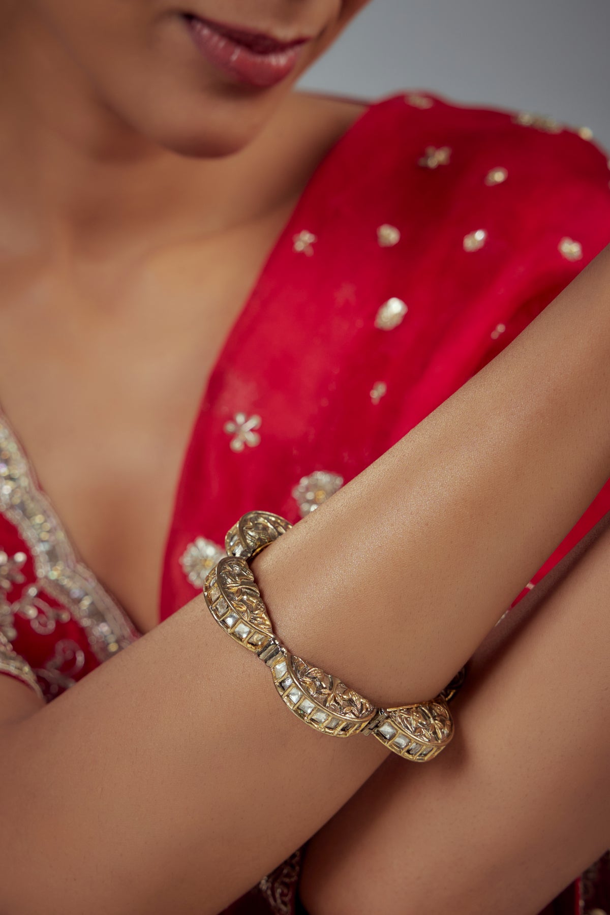 Florence Gold Plated Kundan Bangle