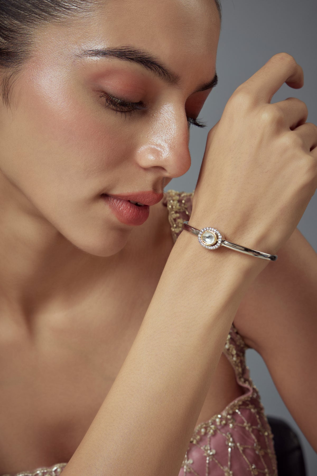 Florence a Sleek Silver Cuff Bangle