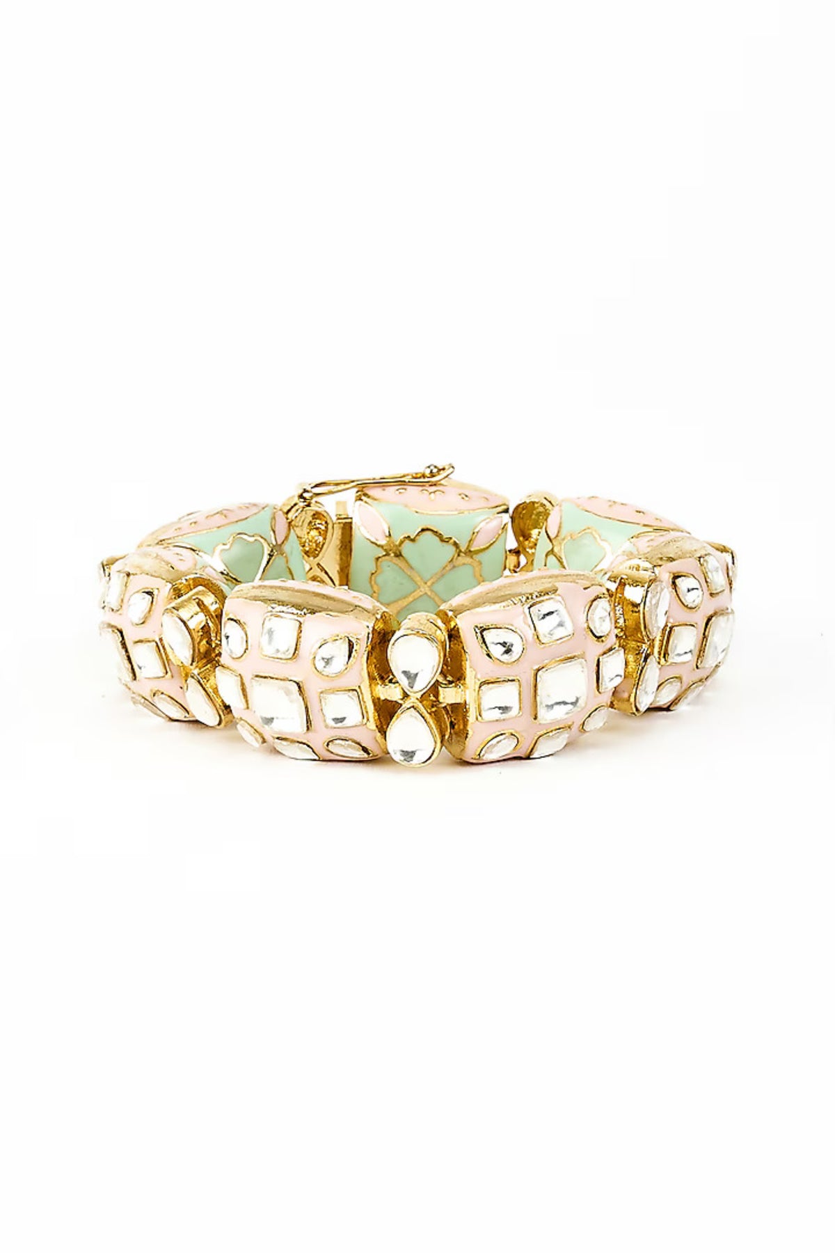 Burgundy Gold Plated Bracelet