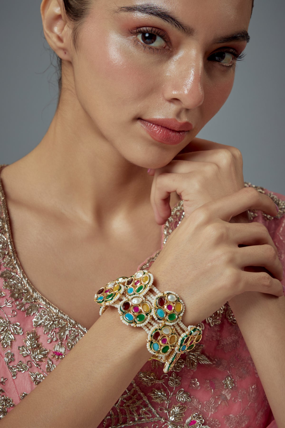 Saadgi Gold Plated Multi Bangles