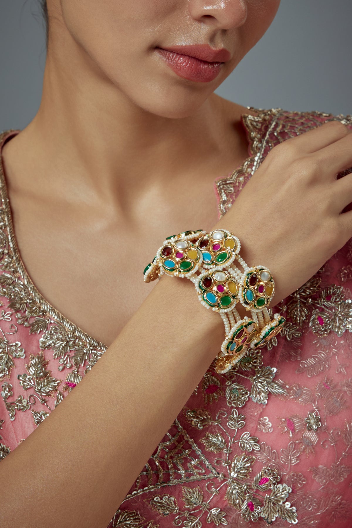Saadgi Gold Plated Multi Bangles