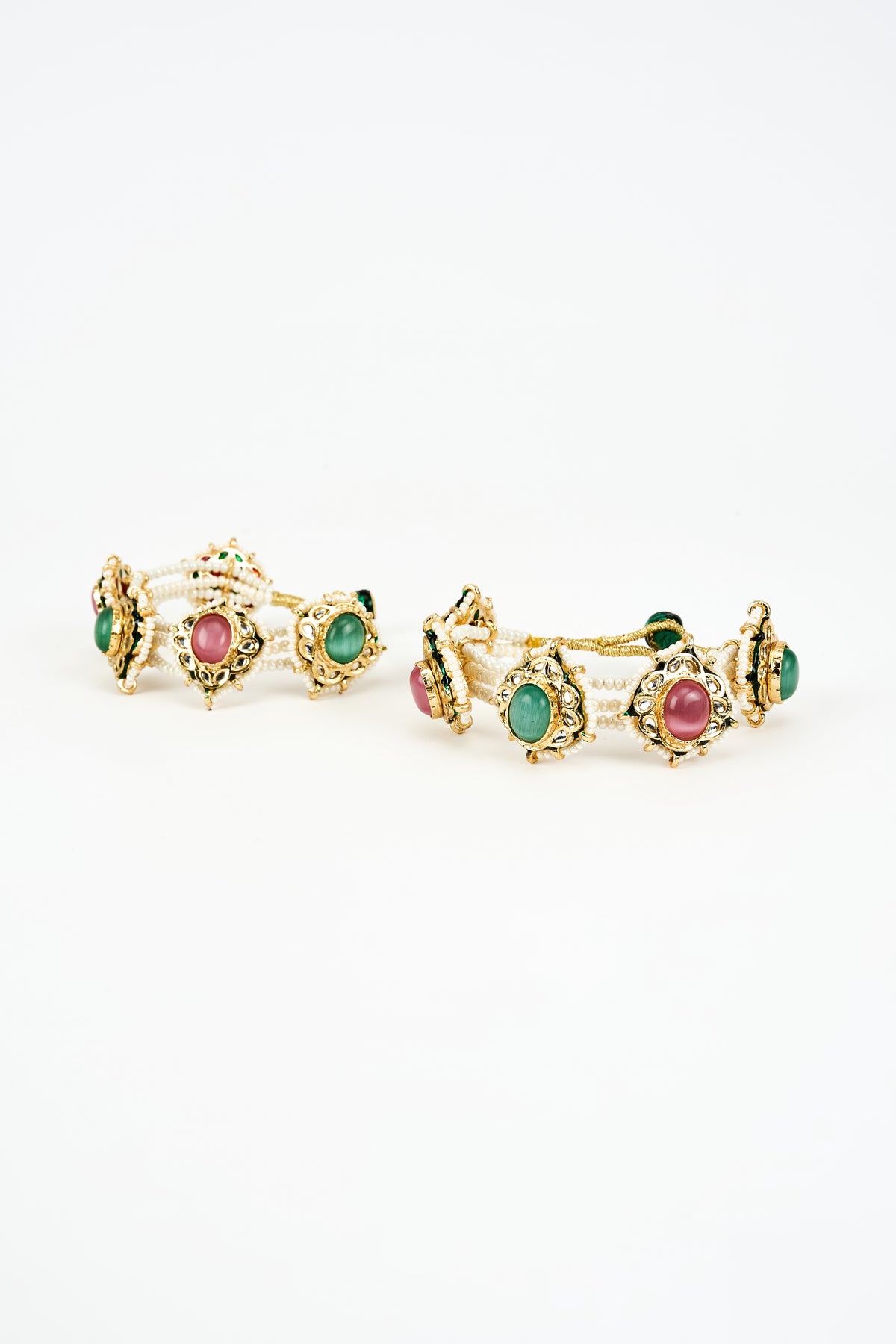 Saadgi Vibrant Green Pink Bangles