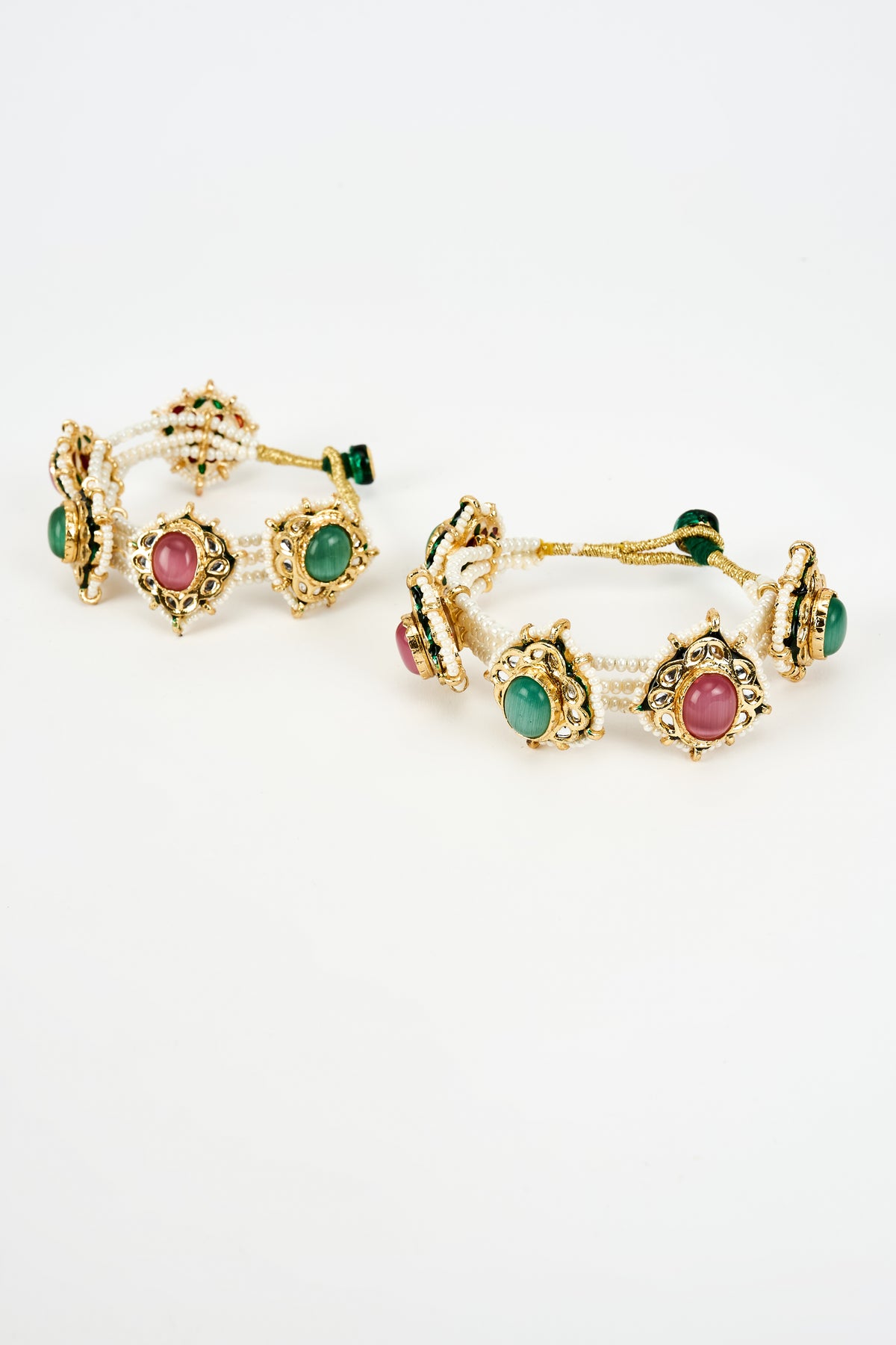 Saadgi Vibrant Green Pink Bangles