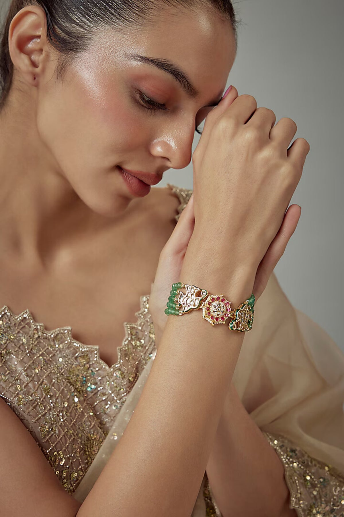 Saadgi Gold Plated Elegant Bracelet