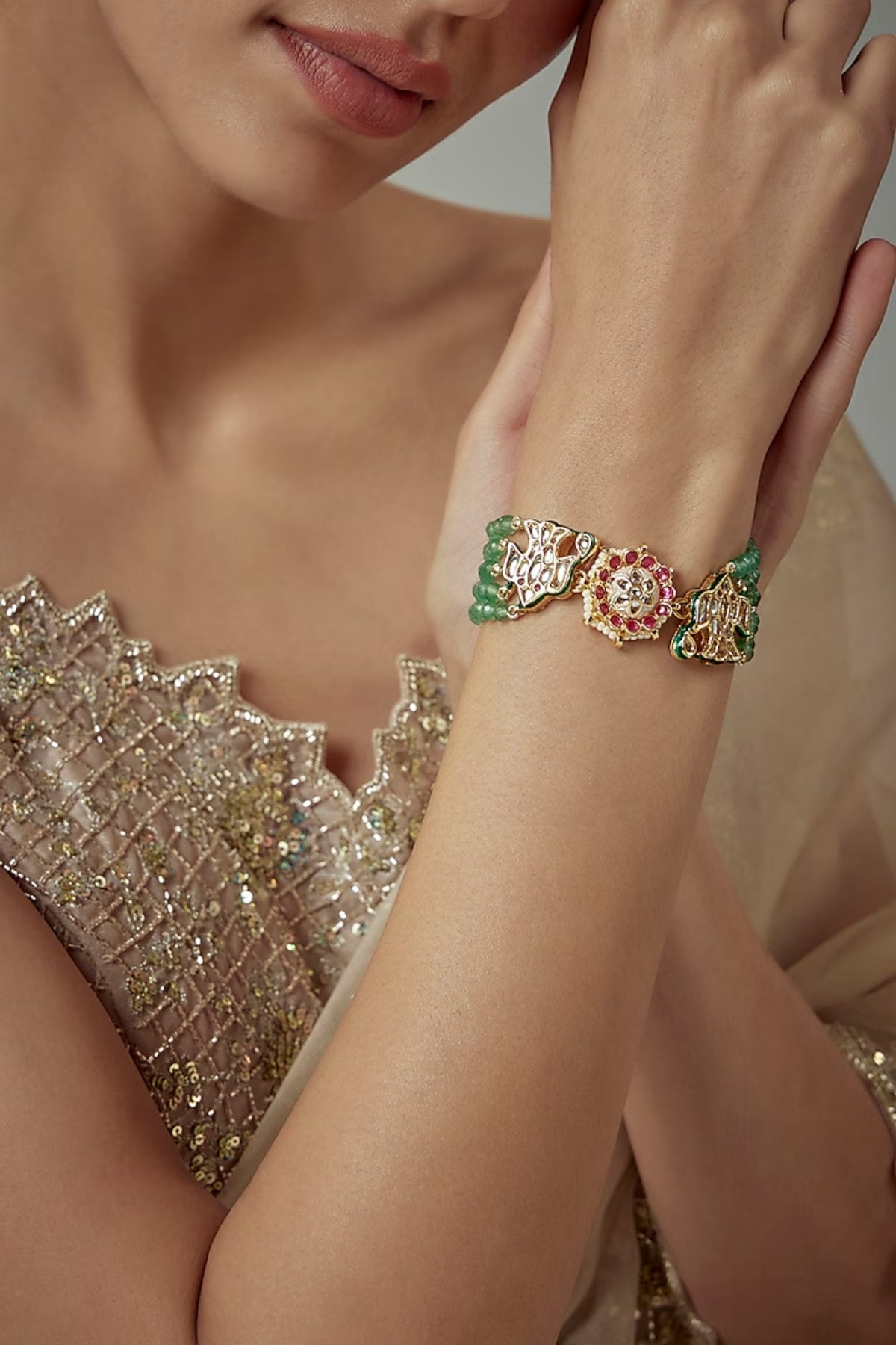 Saadgi Gold Plated Elegant Bracelet
