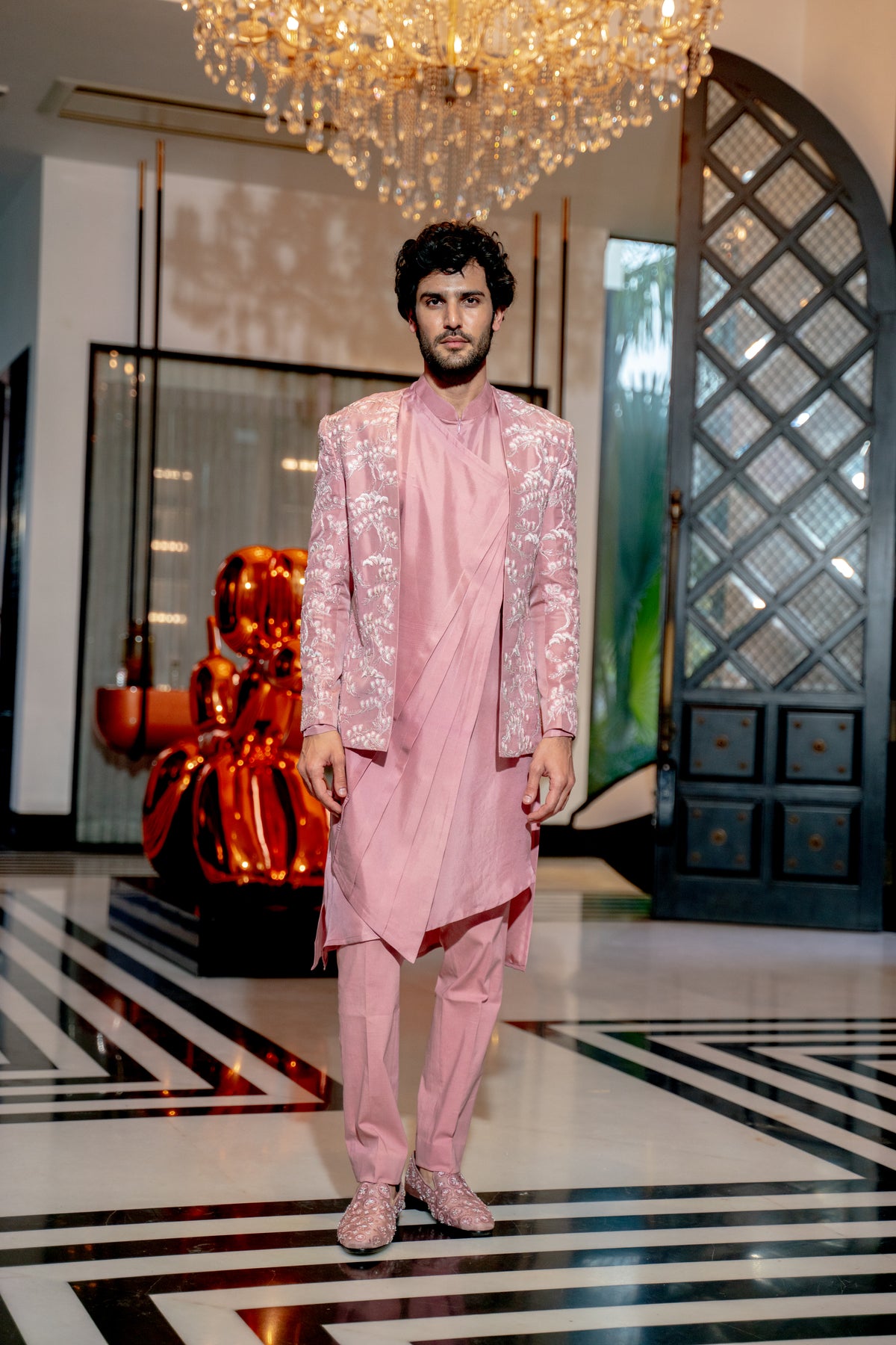 Onion pink abstract jacket