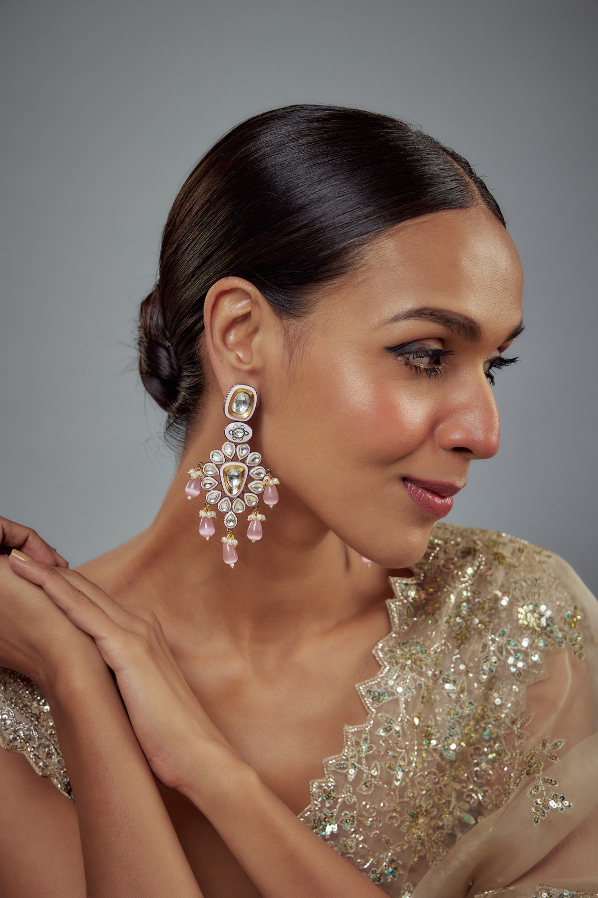 Saadgi Floral Inspired Danglers Earrings